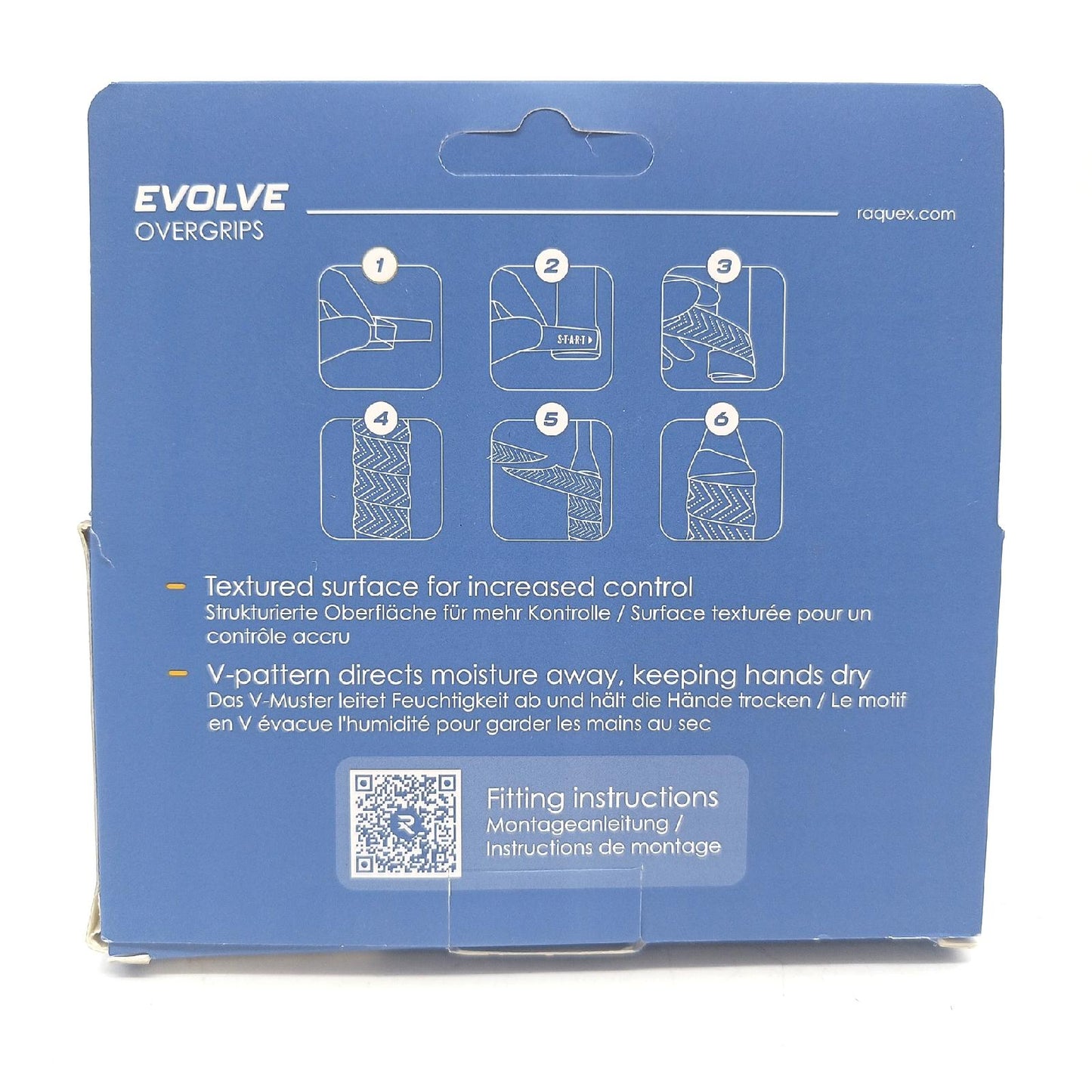 Raquex Griffband Sportzubehör Evolve Schlägerschutz Komfort Tennis Badminton Squash Padel Pickleball