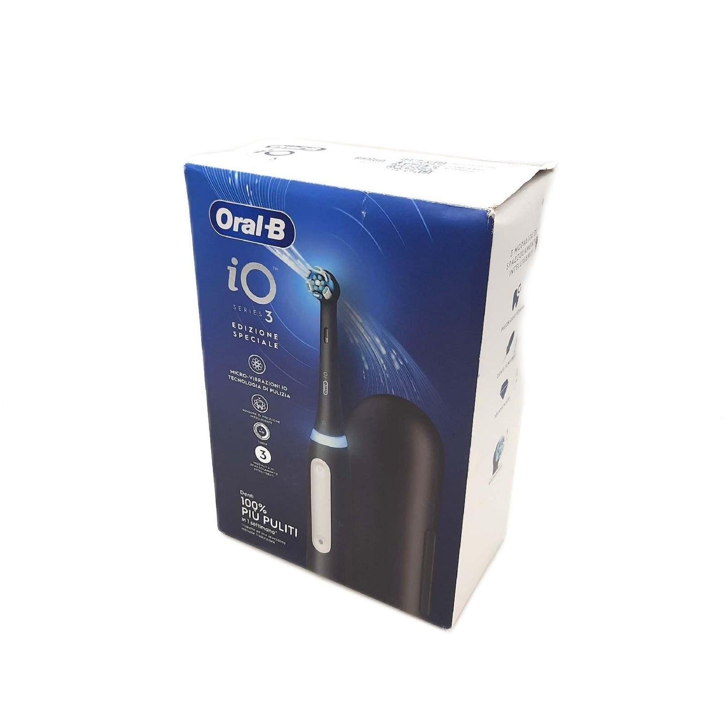 Oral-B Wiederaufladbare elektrische Zahnbürste iO 3 Schwarz 1 Ersatzkopf 1 Oral