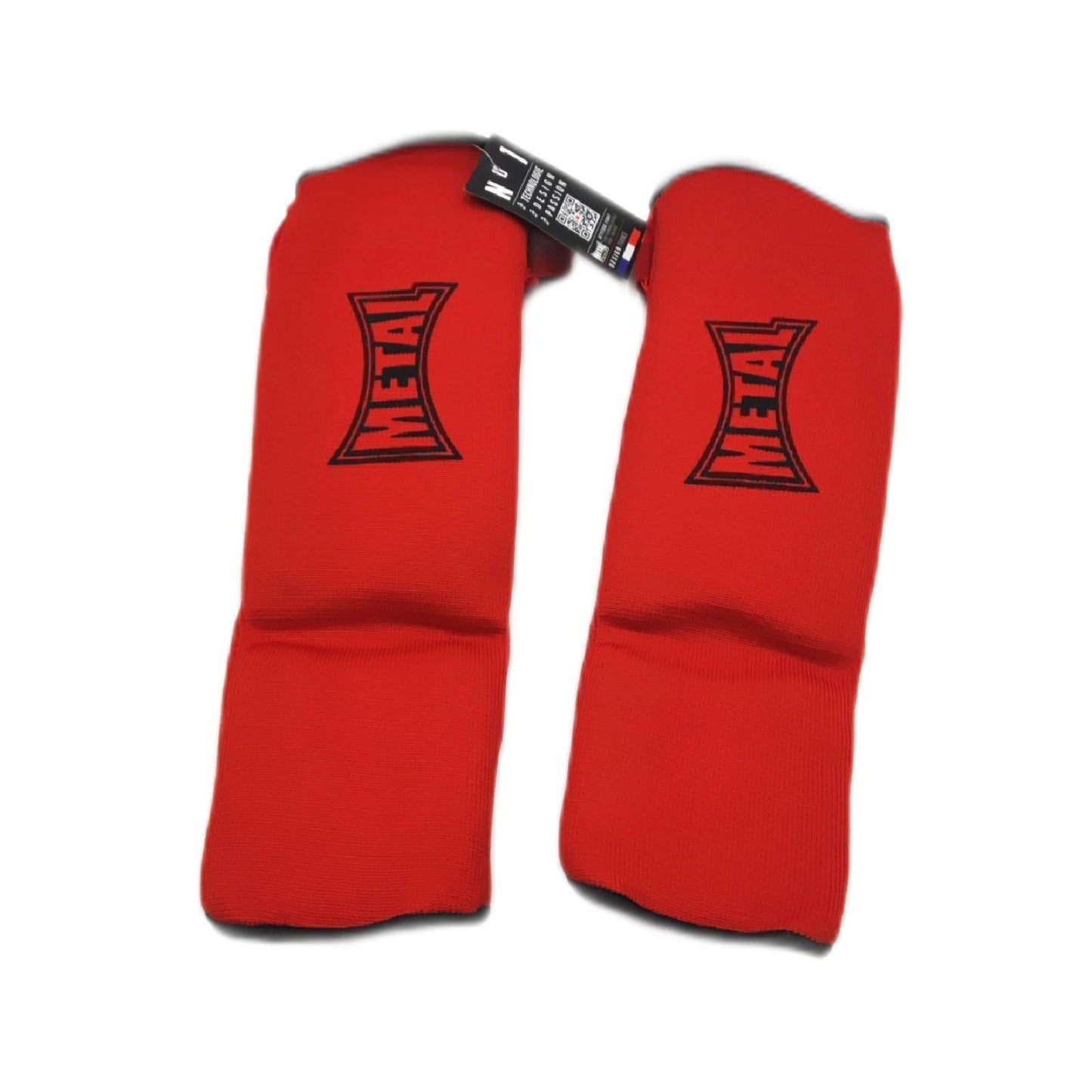 Metal Boxe Schienbeinschoner Schutzausrüstung Rot XS Kickboxen Fuss