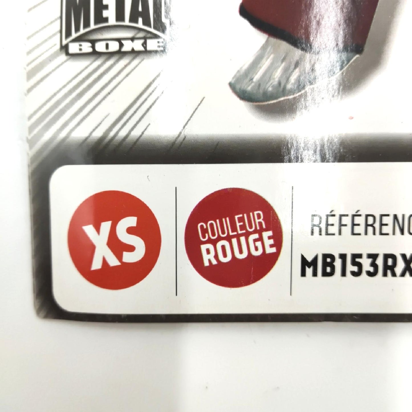 Metal Boxe Schienbeinschoner Schutzausrüstung Rot XS Kickboxen Fuss
