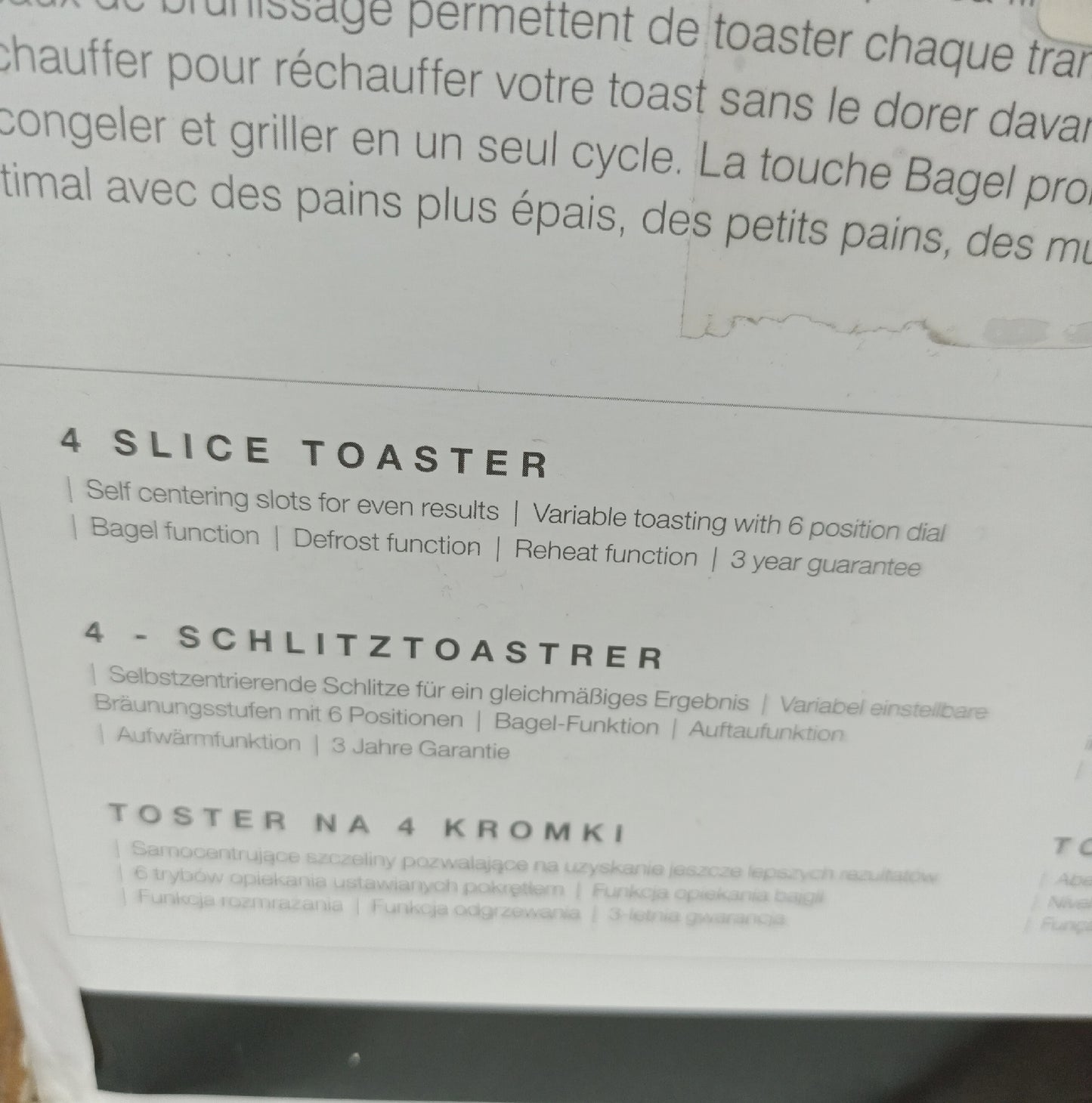 Cuisinart Toaster Küchengeräte CPT180E Edelstahl 4 Scheiben Bagel