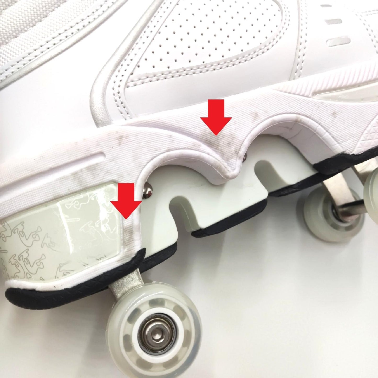 Roller Schuhe Kinderschuhe Sneakers 2 in 1 Deformed Roller Inline Spaß EU 37