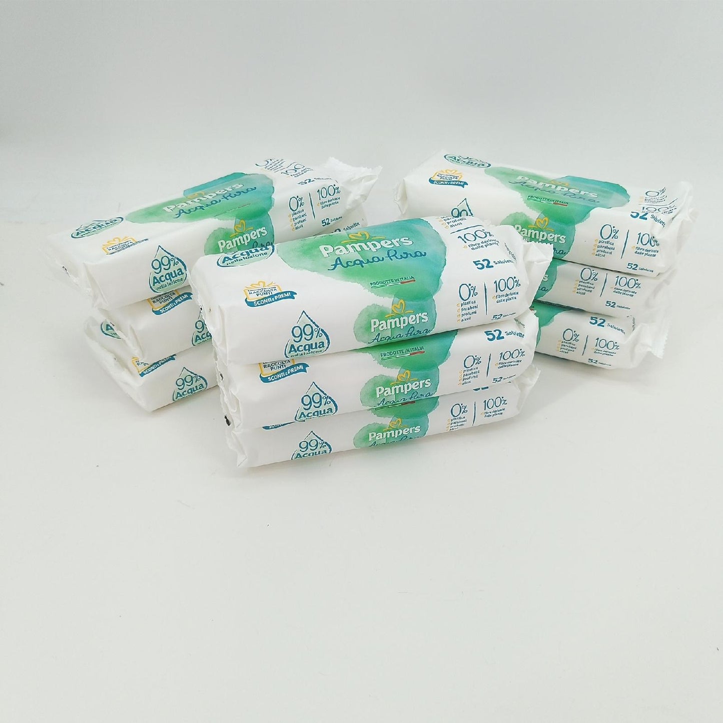 Pampers Feuchttücher Babypflege Reines Wasser Naturello 9 Packungen