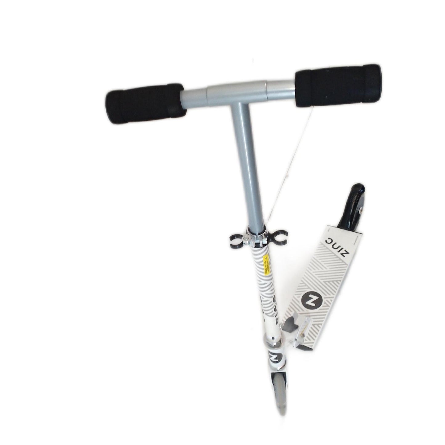 Zinc Two Wheeled Rider Kinderroller ab 3 Jahren – Faltbarer 2-Rad-Scooter mit LED-Rädern, leicht, höhenverstellbar, rutschfest, Hinterradbremse, weiche Griffe, Weiß