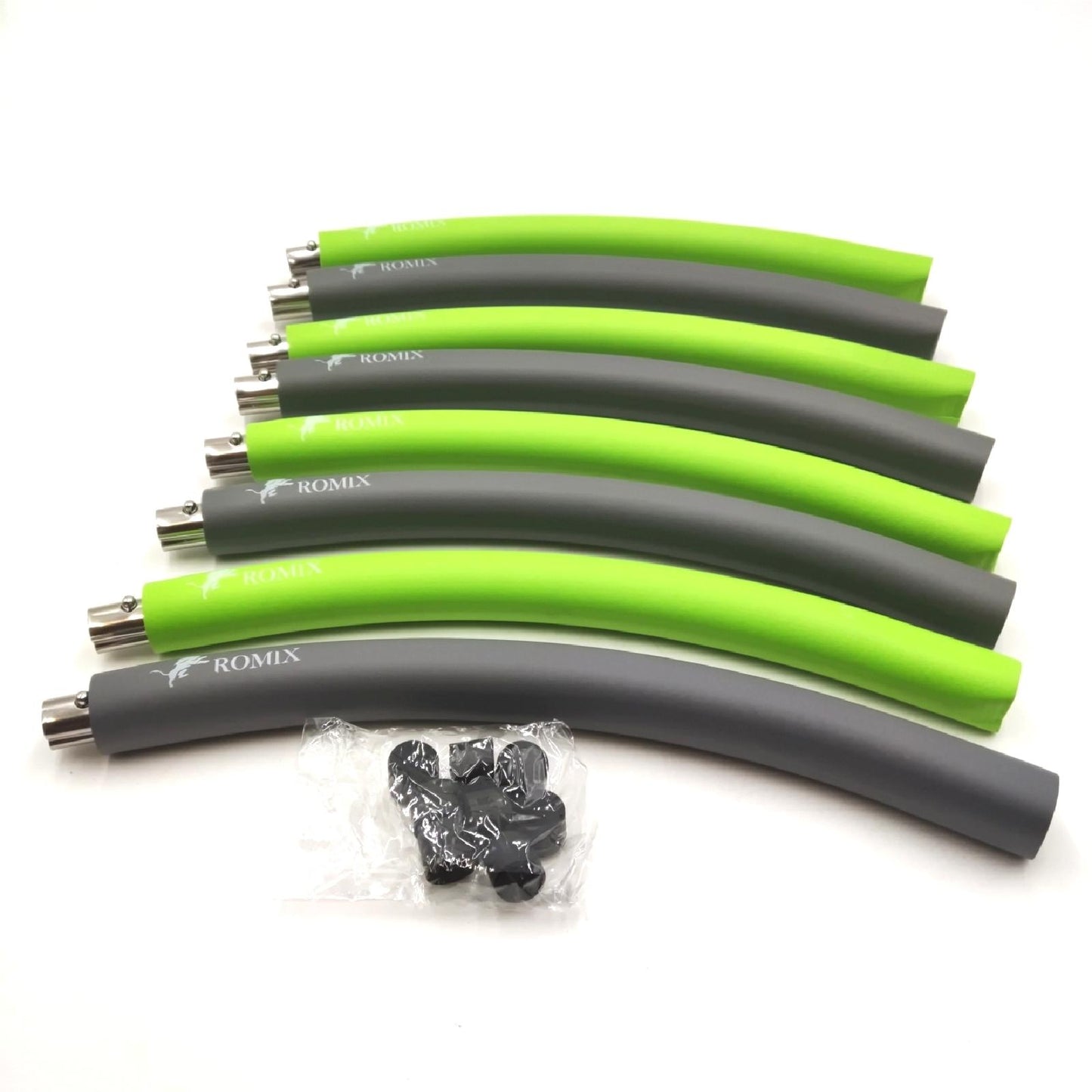 ROMIX Hula Hoop Reifen Erwachsene Kinder mit Schaumstoff Gepolsterter Gewellter Kreis, 1 kg 2,2 Lbs Fitness Hula Hoop Mit Gewicht Reifen mit 8 Abschnitten, Abnehmbarem Ring, Hula-Hoop-Reifen