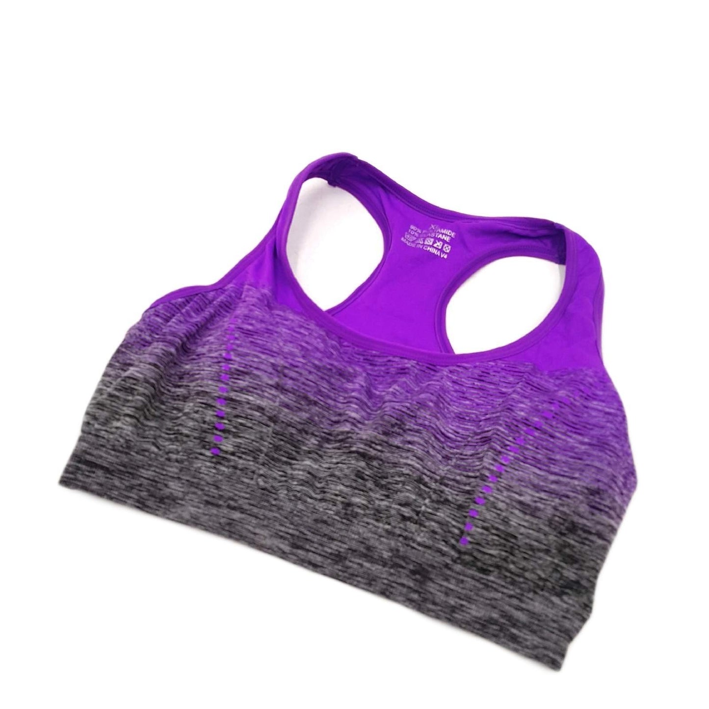 Sykooria Sport BH Damenbekleidung XL Farbverlauf Racerback Push up Bustier für