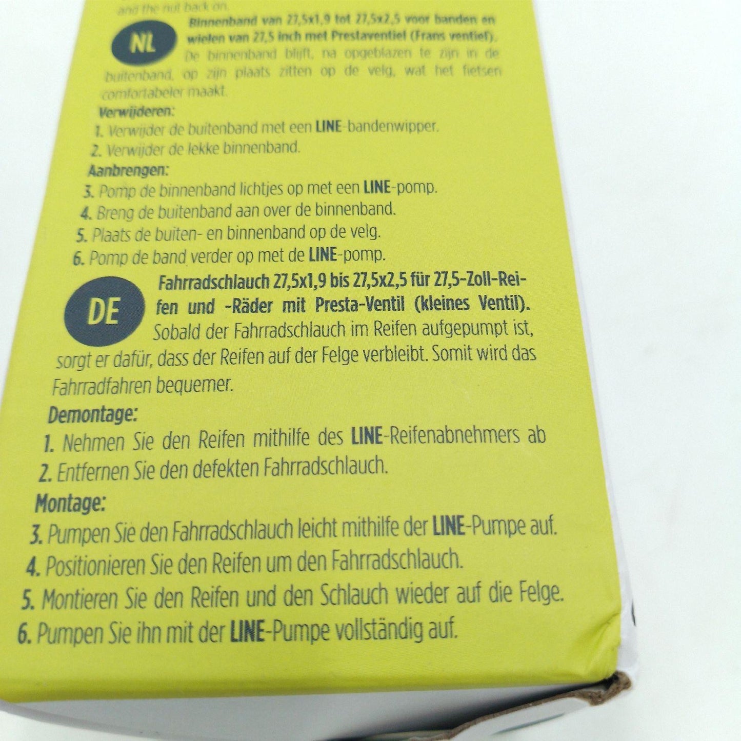 Line Luftschlauch Fahrradteile 27 5 x 1 9 A 27
