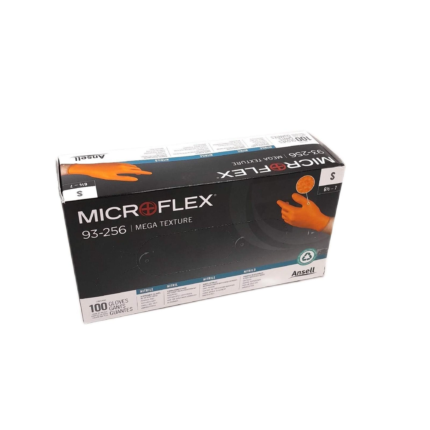 Ansell Handschuhe Einmalhandschuhe Schutzausrüstung 93 256 Orange Hautschutz Nitril