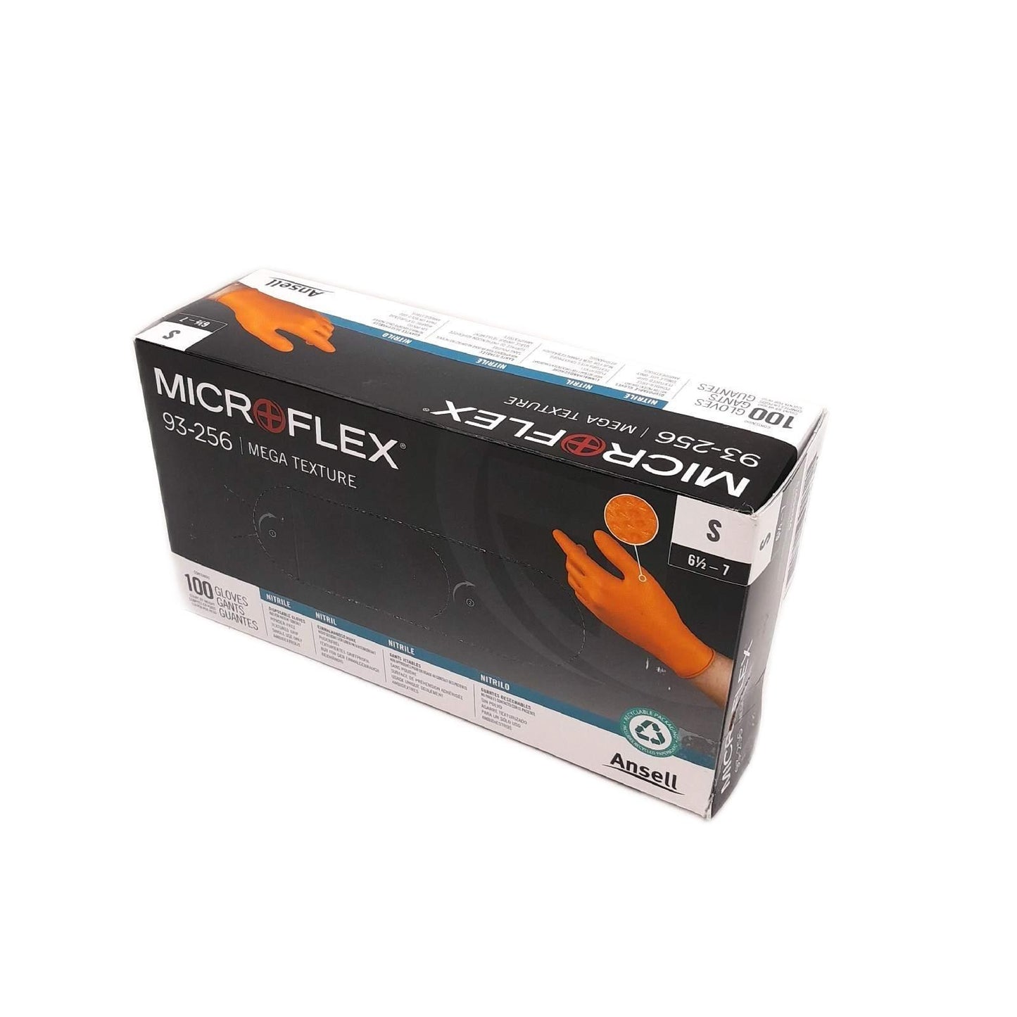 Ansell Handschuhe Einmalhandschuhe Schutzausrüstung 93 256 Orange Hautschutz Nitril