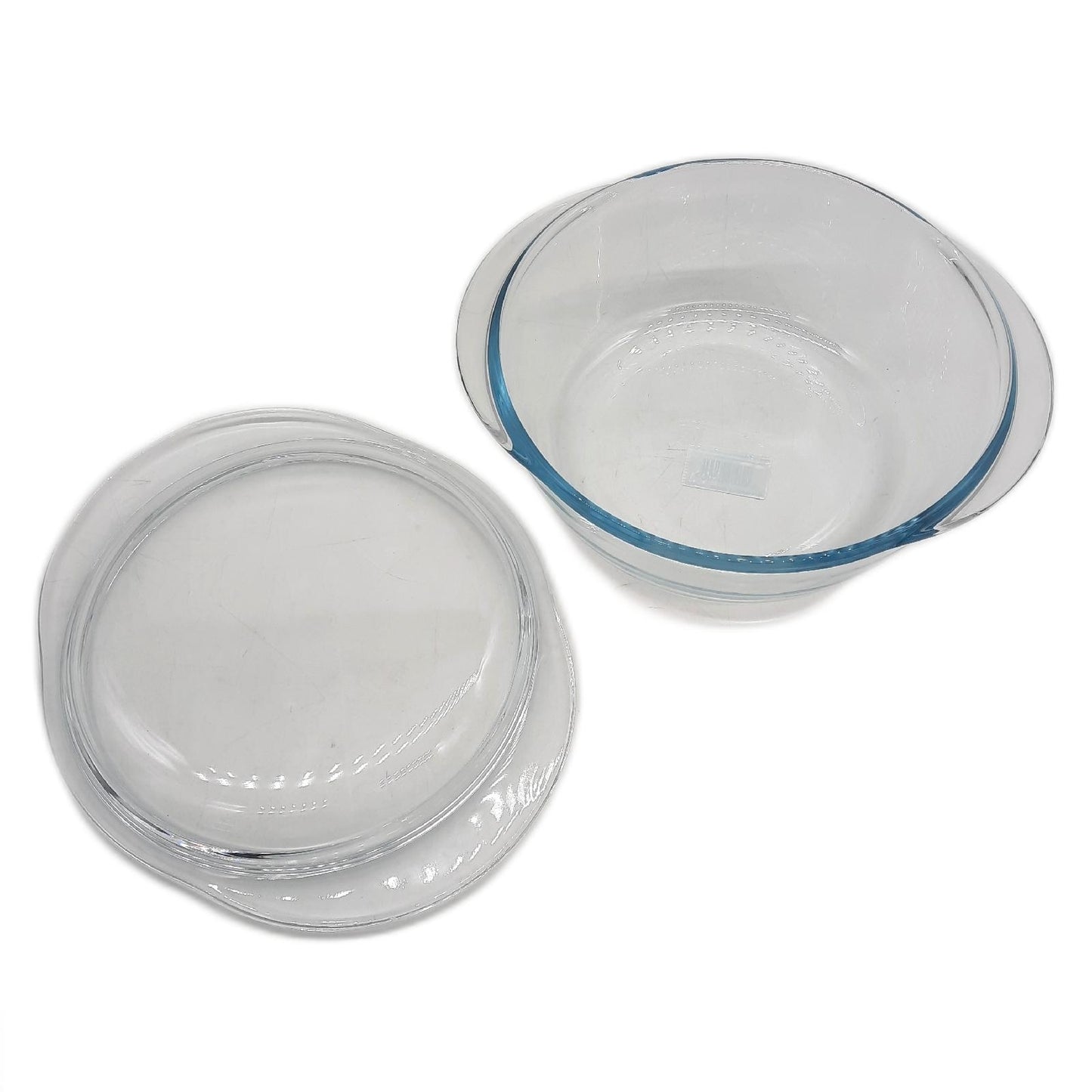 Pyrex Kasserolle Kochgeschirr 21 Liter spülmaschinenfest rund transparent mit Deckel groß
