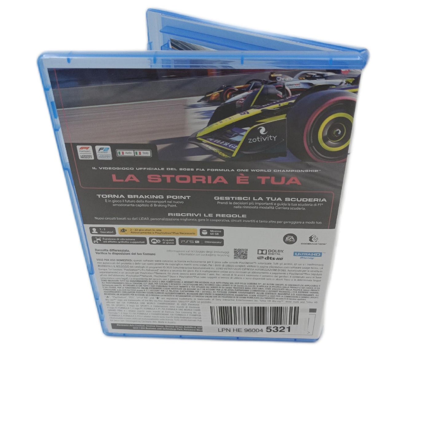 Playstation F1 25 Standard Edition Videospiele Racing PS5 Italienische Ausgabe Spielerlebnis