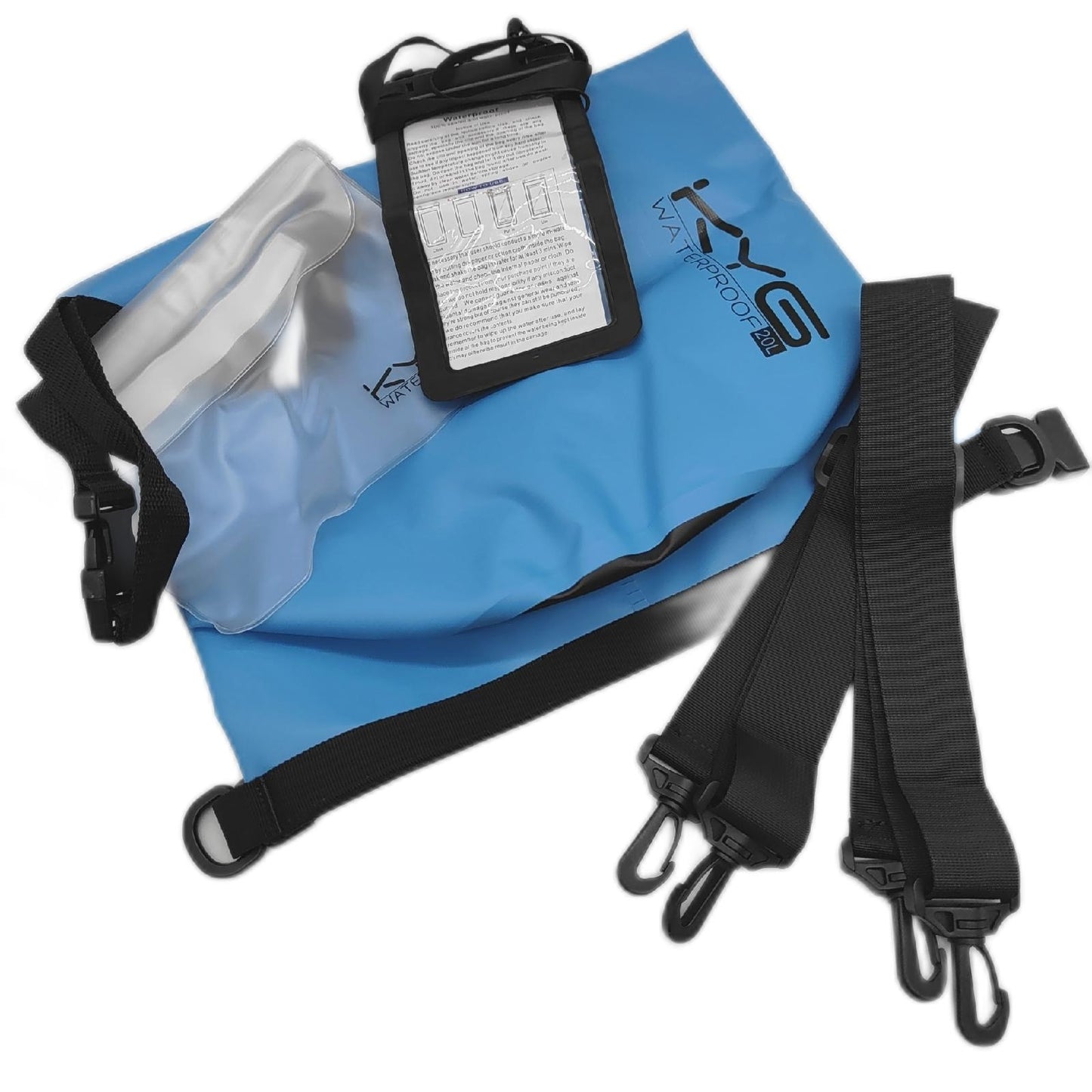 KYG Tasche Outdoor Ausruestung Dry Bag 20L Wasserdicht Guerteltasche Smartphone