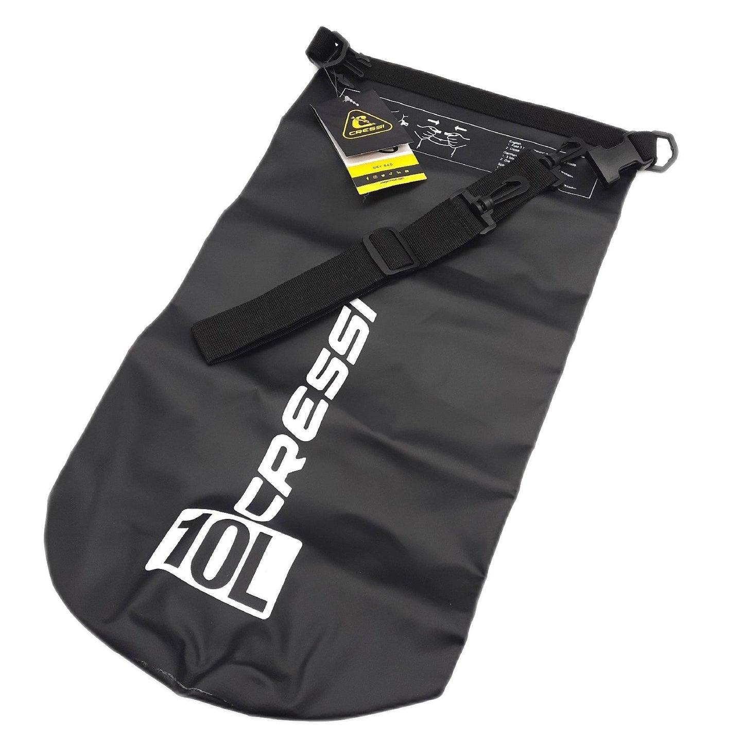 Cressi Dry Bag Tasche Tauchausrüstung Modell Dry Bag Wasserdichte lang verstellbarer Schulterriemen geeignet für Tauchen