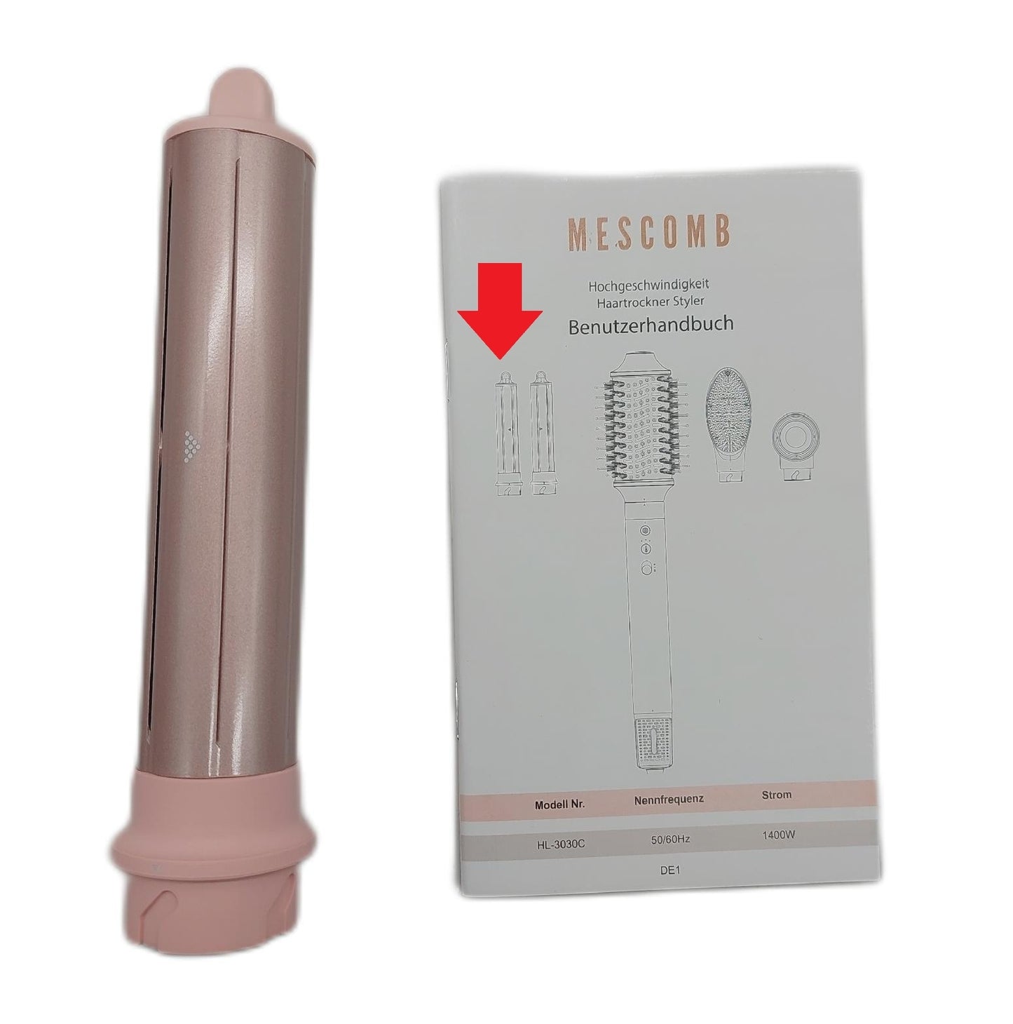 MESCOMB Airstyler Professioneller Hairstyler Set Ionen linker Lockenstab fehlt