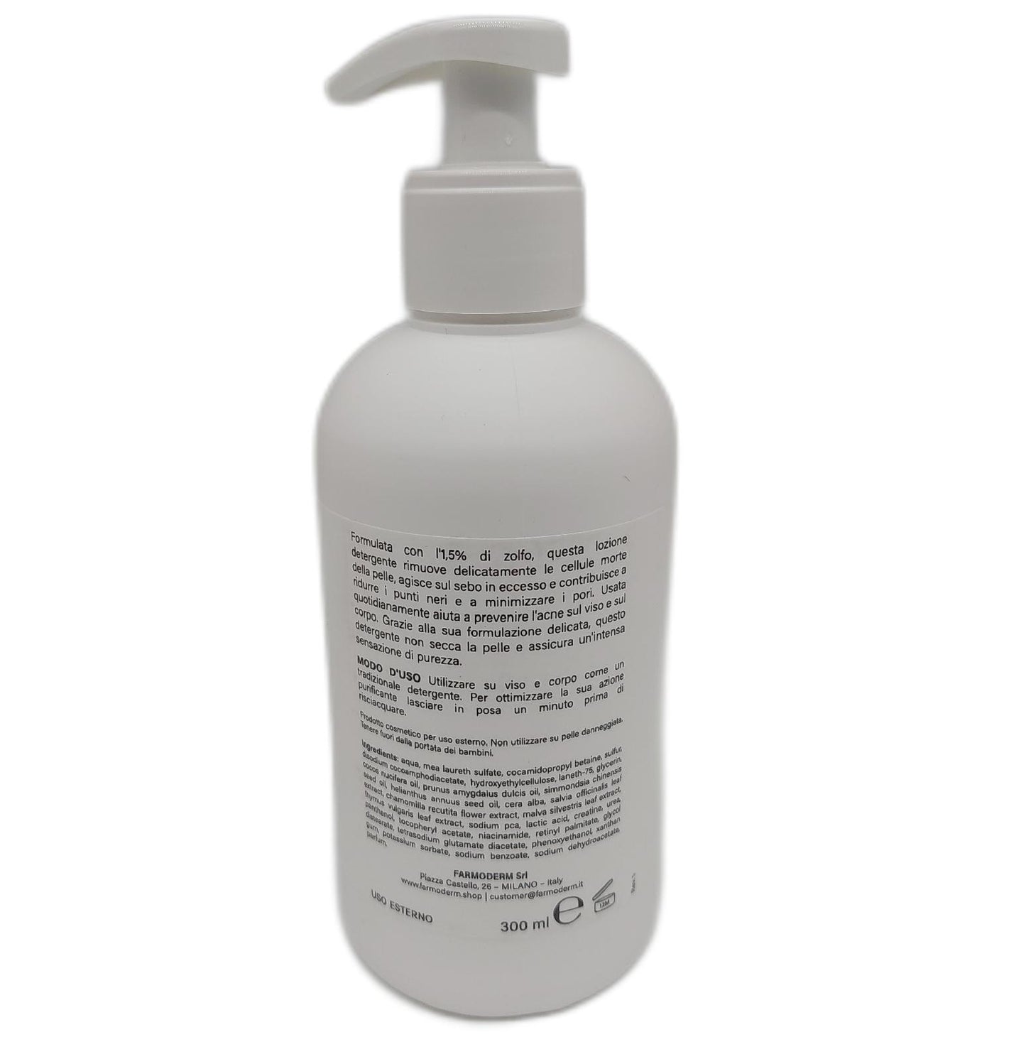 Bioderm S Schwefelhaltiges Reinigungsmittel für fettige Haut und gegen Akne, Mitesser und",