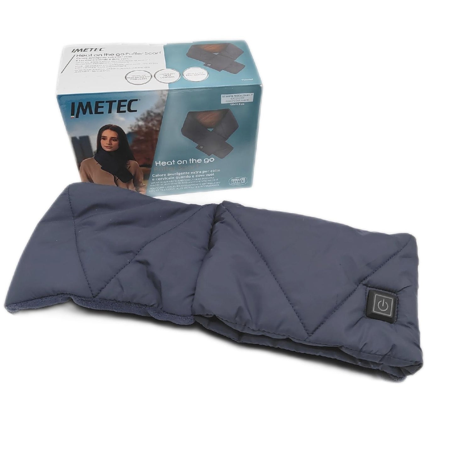 Imetec Schal Wärmegerät Heat On The Go Puffer Sciarpa kabellos Temperaturregelung