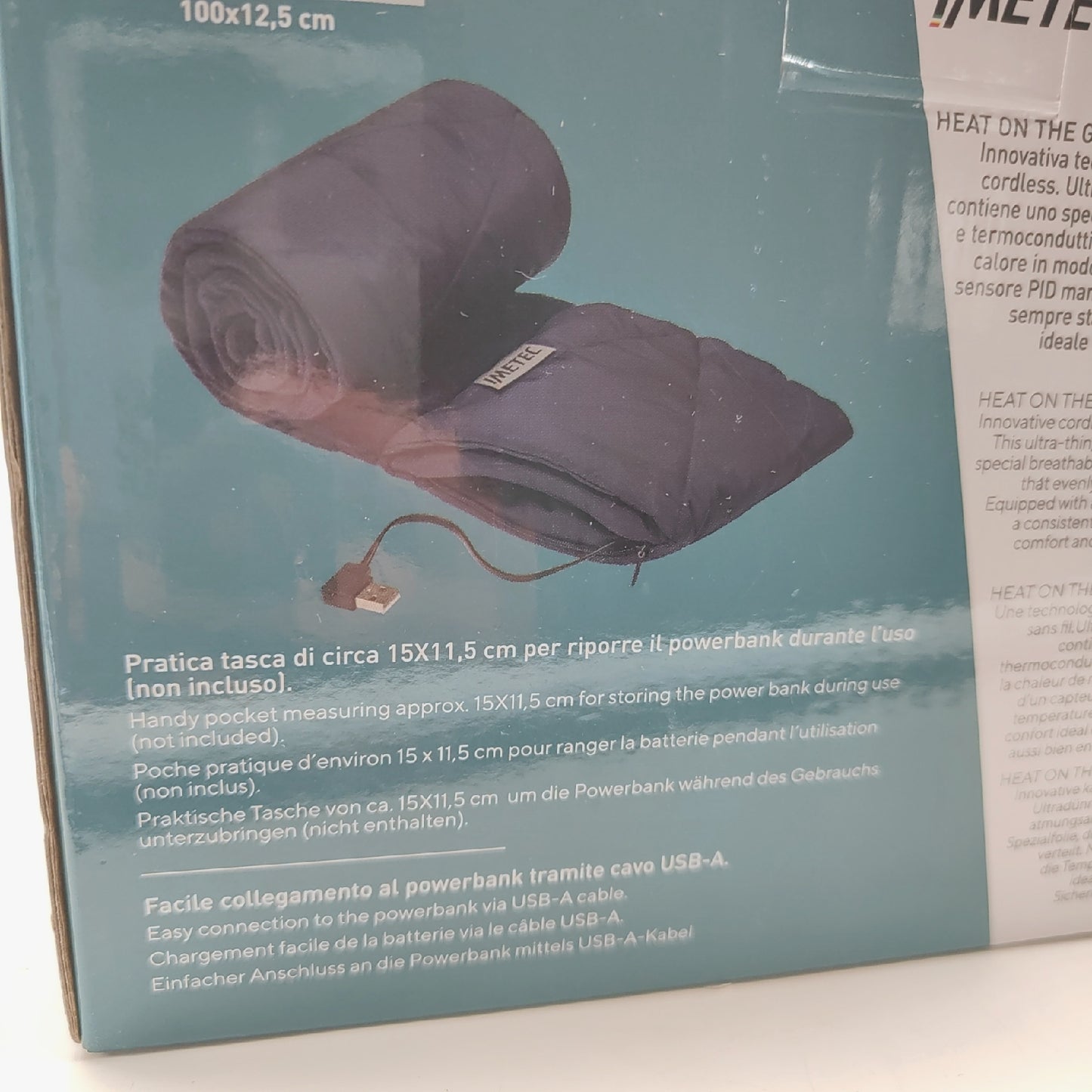 Imetec Schal Wärmegerät Heat On The Go Puffer Sciarpa kabellos Temperaturregelung