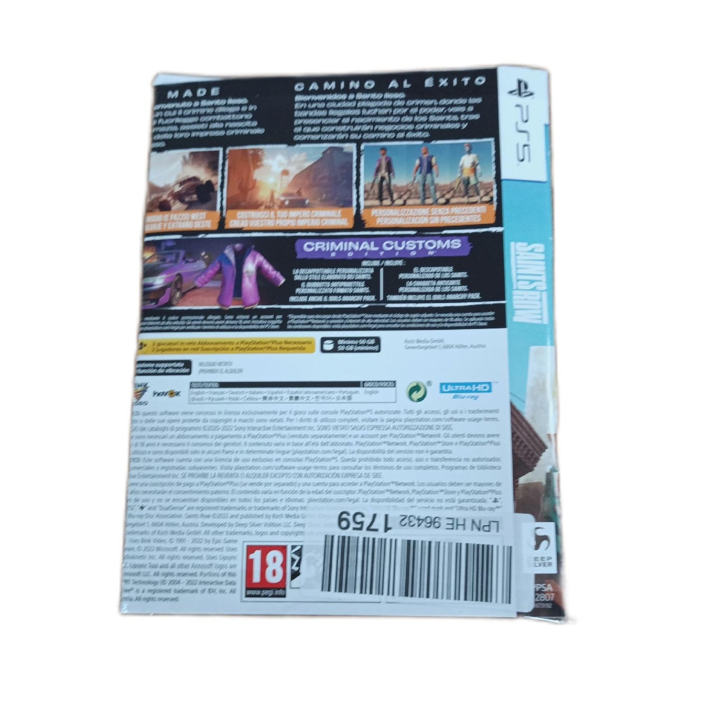 Deep Silver Saints Row Criminal Customs Edition Playstation 5 - Unvollständig