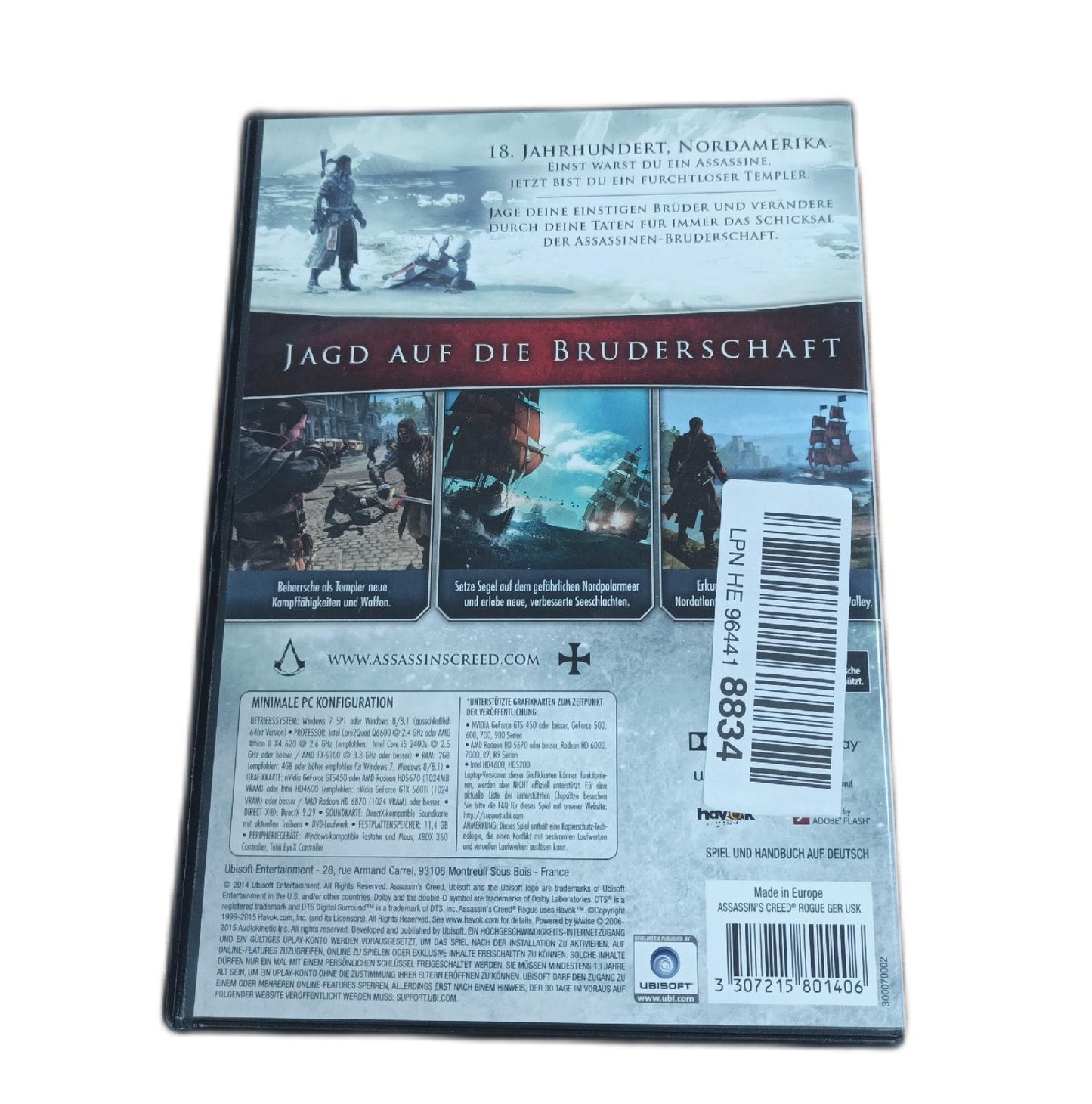Ubisoft Assassin's Creed Rogue DVD-ROM USK 18 PC Edition Deutsch