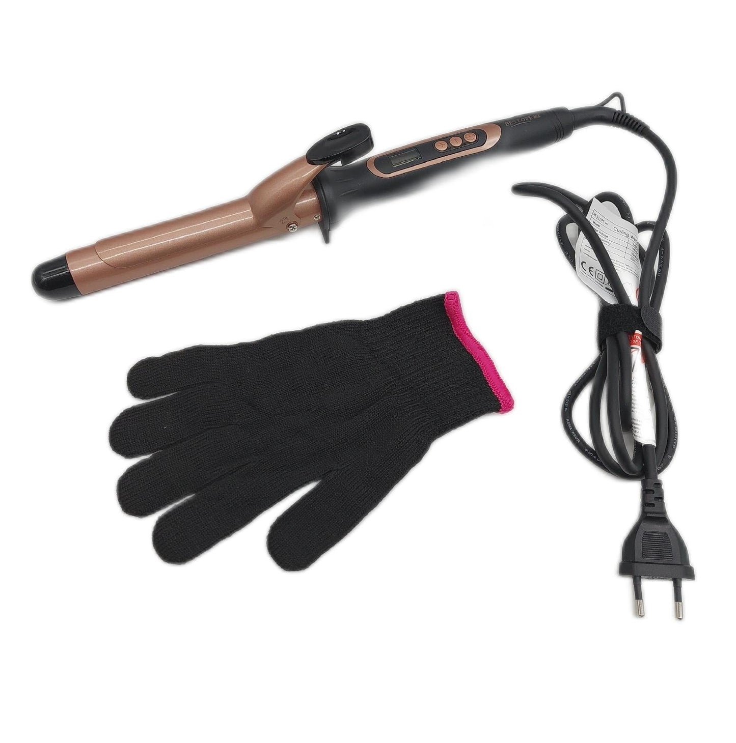 BESTOPE Lockenstab Haarstylingmix 25 mm Temperatureinstellbar Stylinghilfe