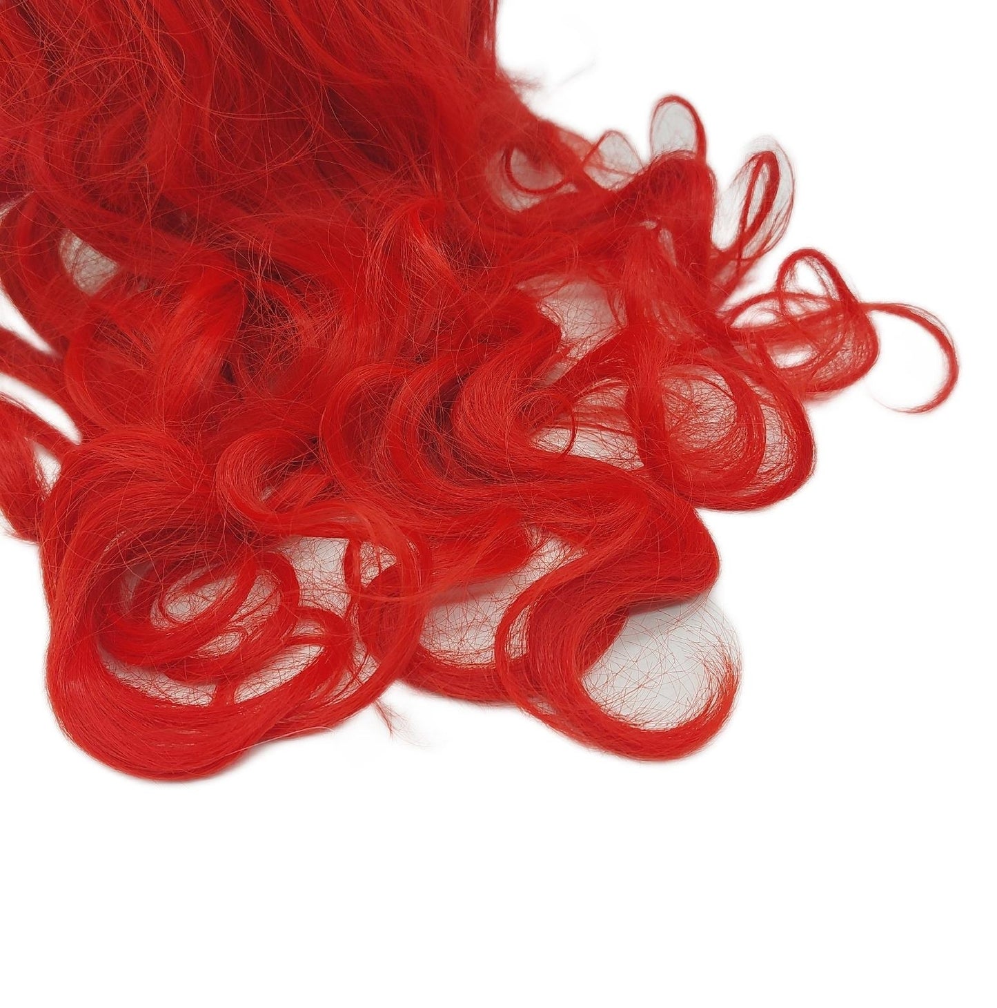 CGVG Perücke Kinderkostüm Haare Lange lockige rote Meerjungfrauenperücke Fasching