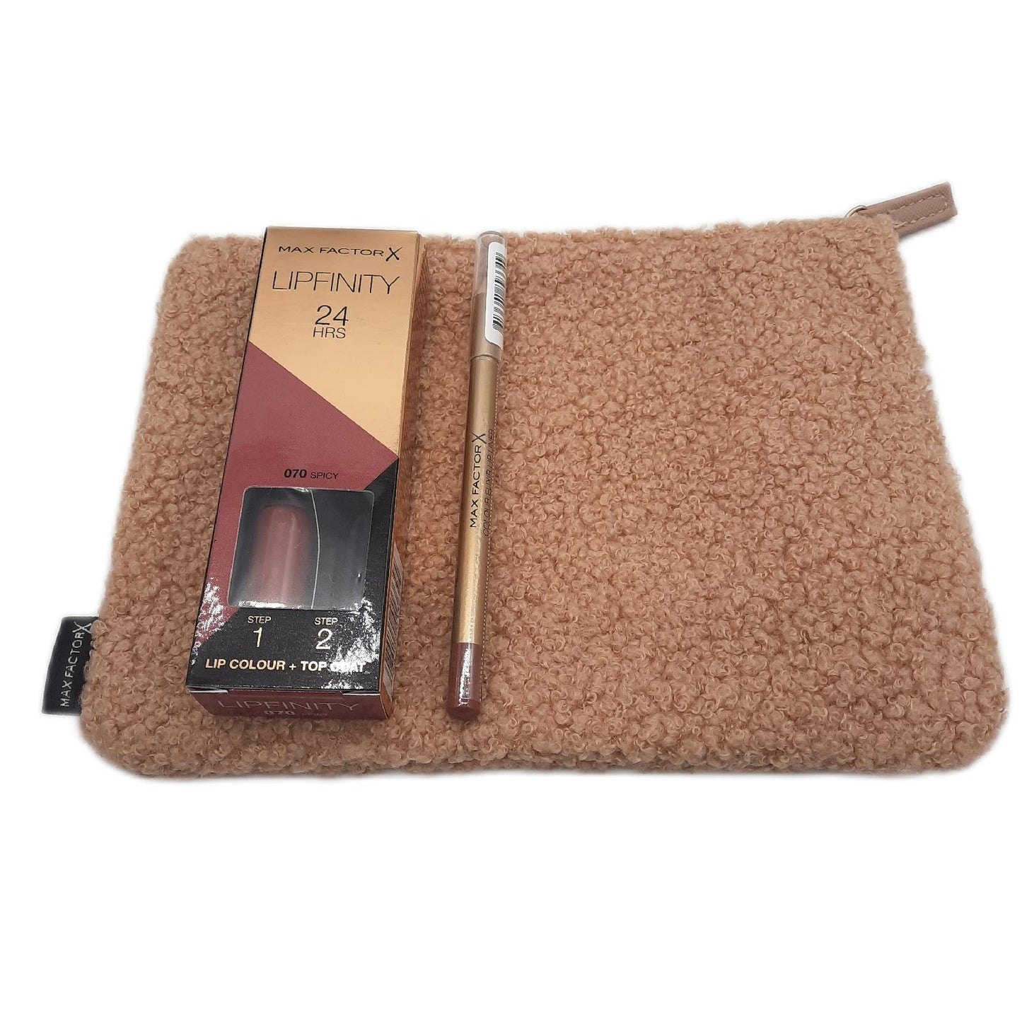 Max Factor Clutch Damenmode Teddy Chic Geschenkbox aus weichem Teddy Stoff elegant zu tragen