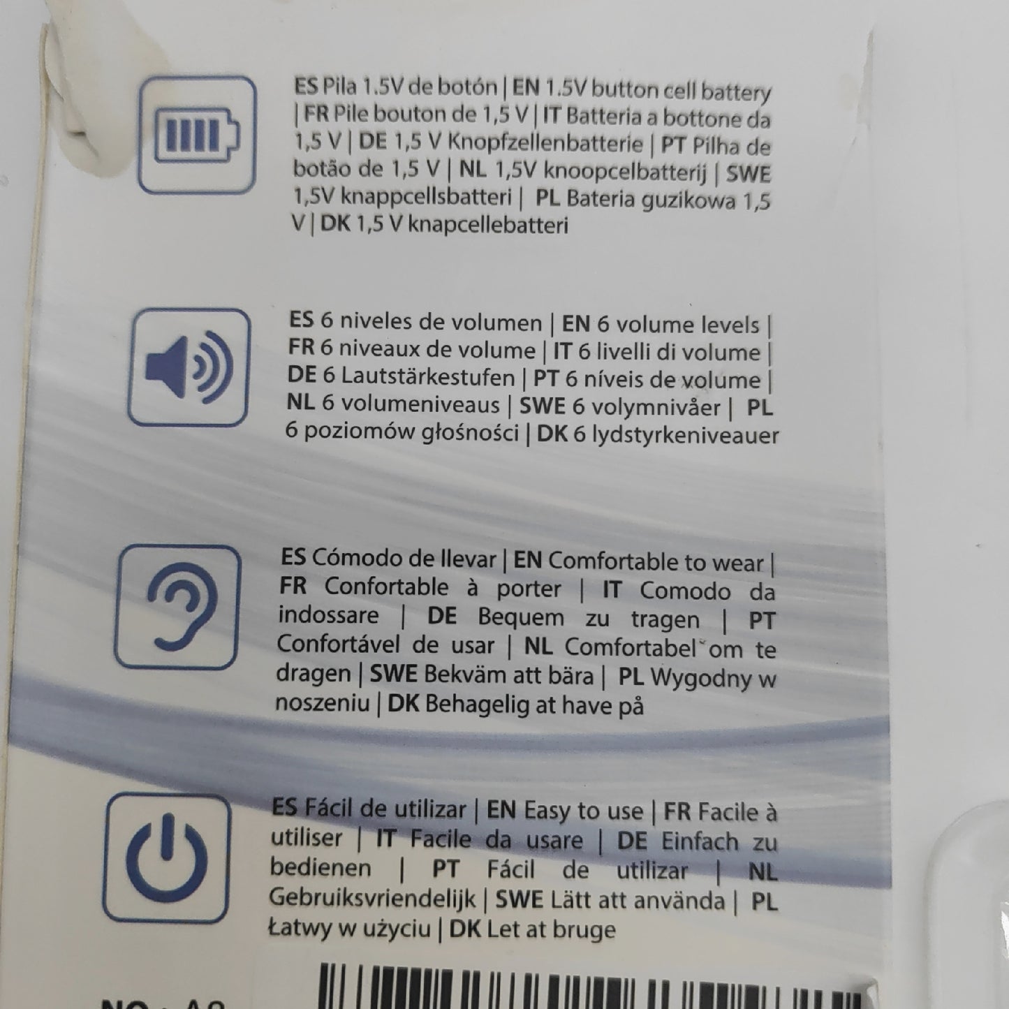 Mobiclinic Ear Plus 2 Hörverstärker 5 Lautstärkestufen Mini Größe