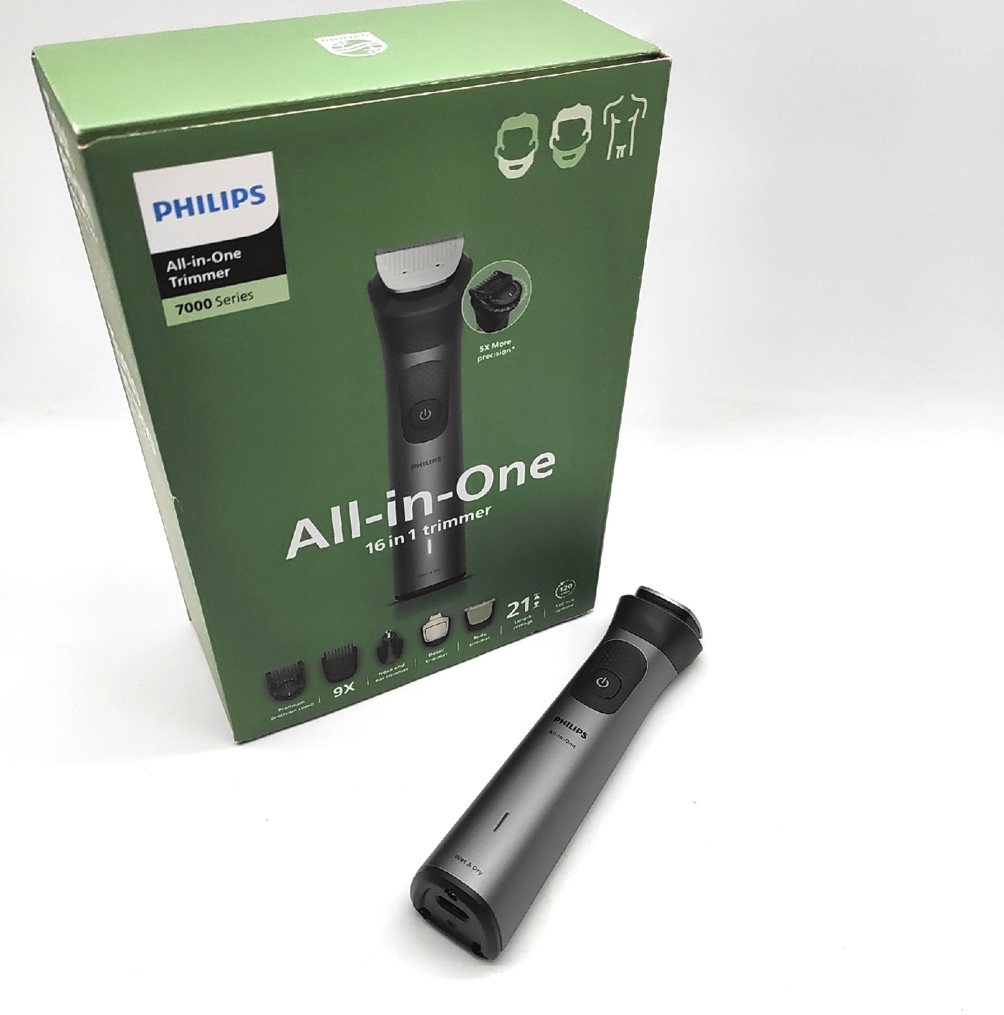 Philips All in One Trimmer Bartpflege Multigroom Serie 7000 Vielseitig Bart