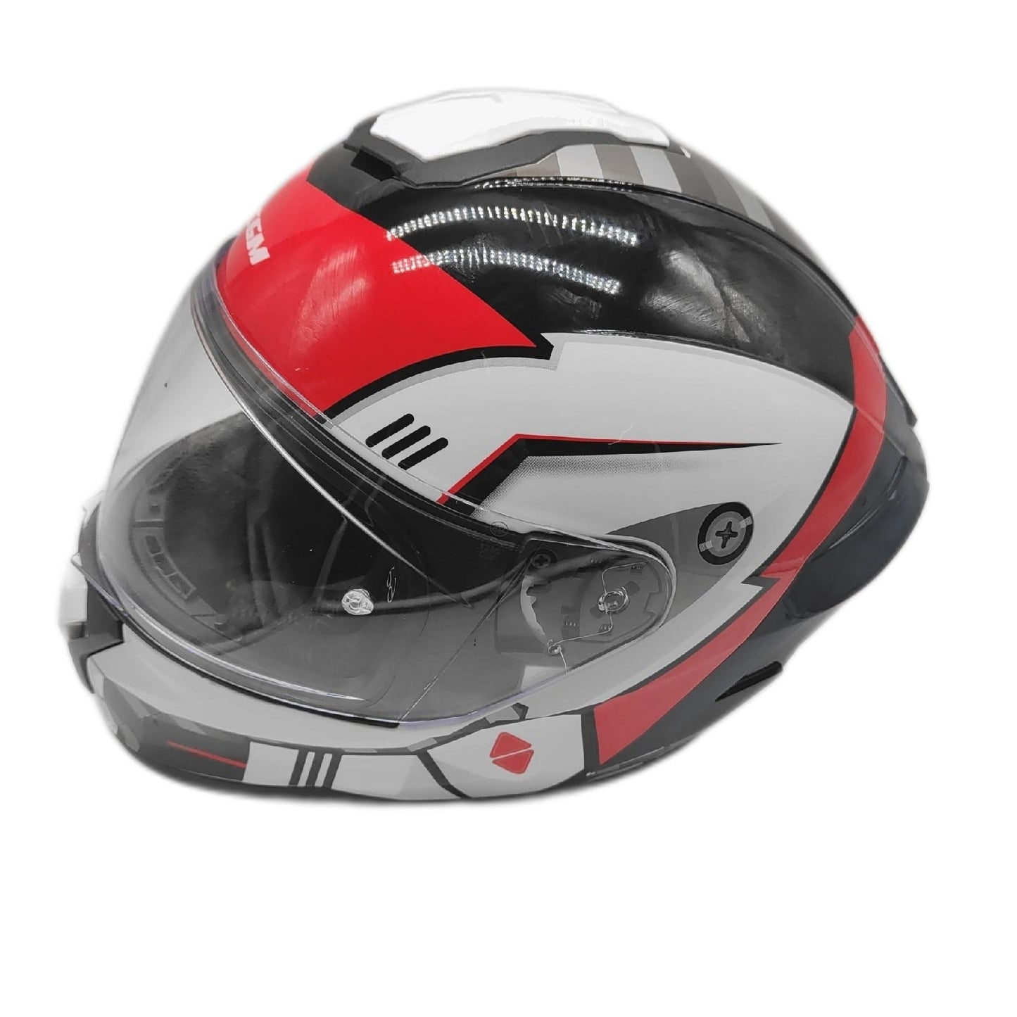 CGM Helm Motorradhelm Schutzhelm 330S Riot Space Weiß Schwarz Rot S 55 56 cm American Style