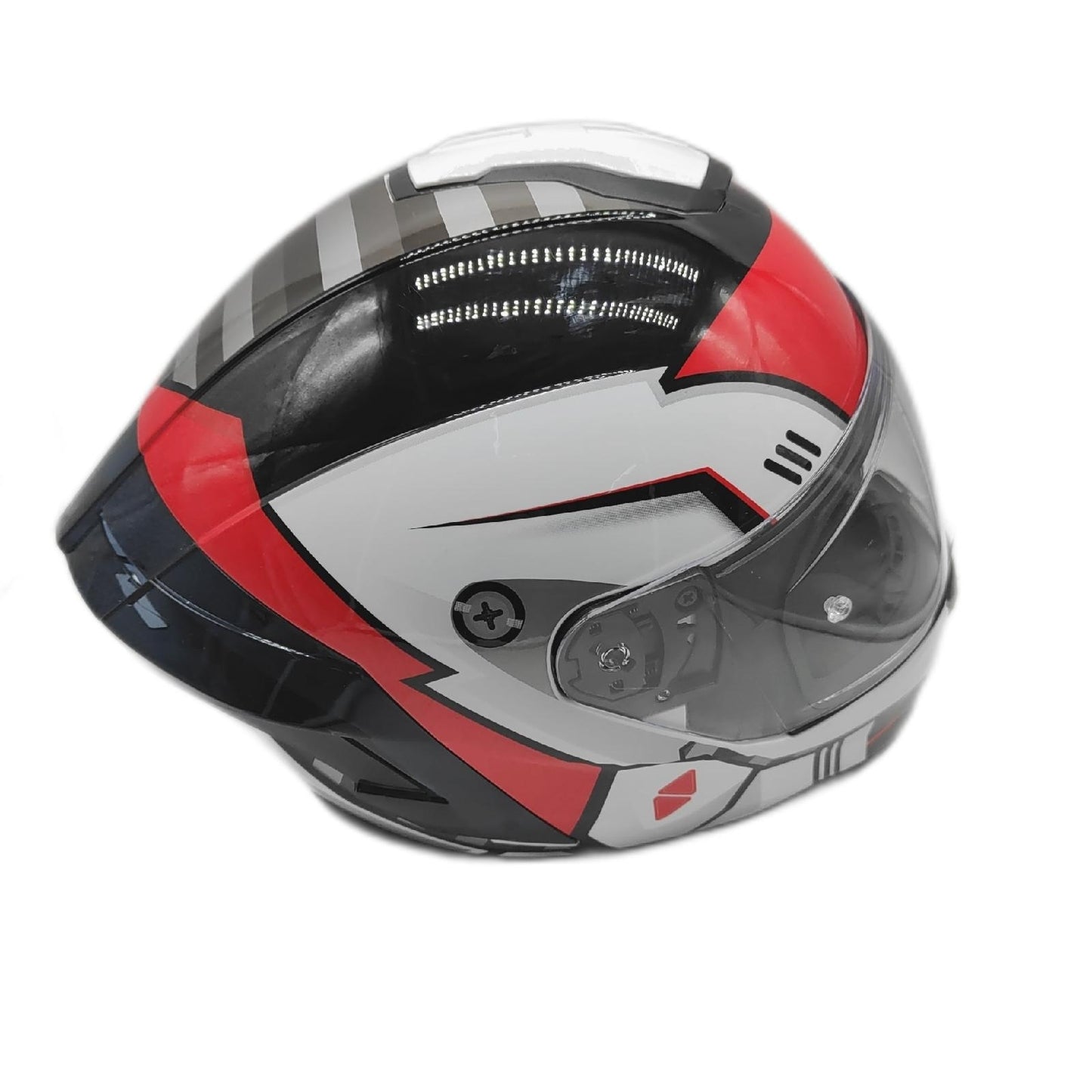 CGM Helm Motorradhelm Schutzhelm 330S Riot Space Weiß Schwarz Rot S 55 56 cm American Style