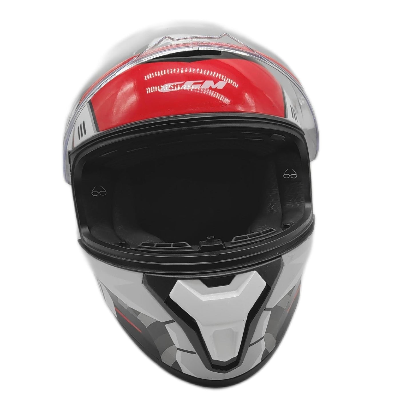 CGM Helm Motorradhelm Schutzhelm 330S Riot Space Weiß Schwarz Rot S 55 56 cm American Style