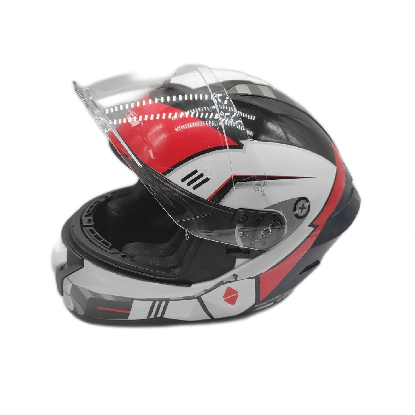 CGM Helm Motorradhelm Schutzhelm 330S Riot Space Weiß Schwarz Rot S 55 56 cm American Style