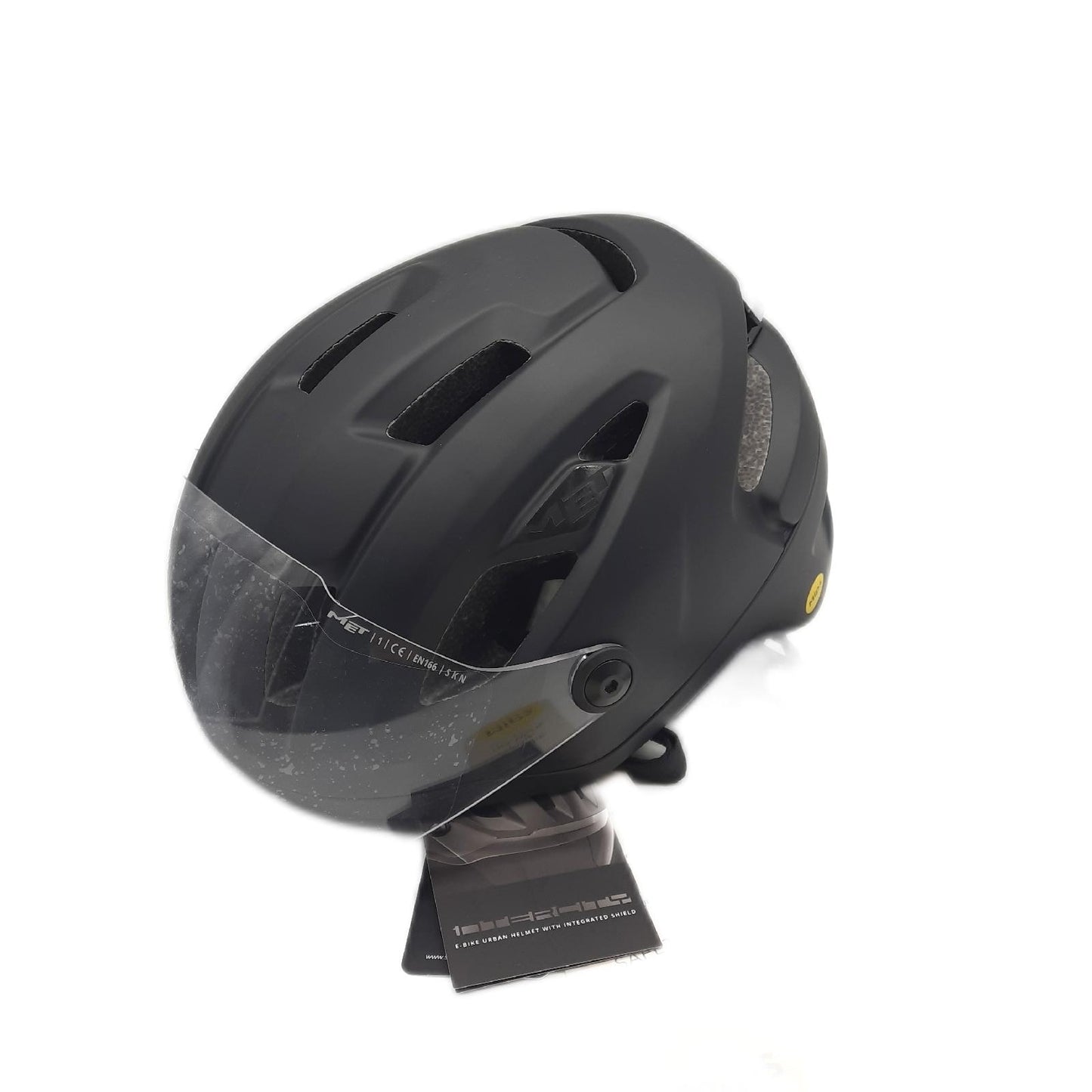 MET Fahrradhelm Sport Radfahren Intercity MIPS Sicherheit Aerodynamisch Schwarz M