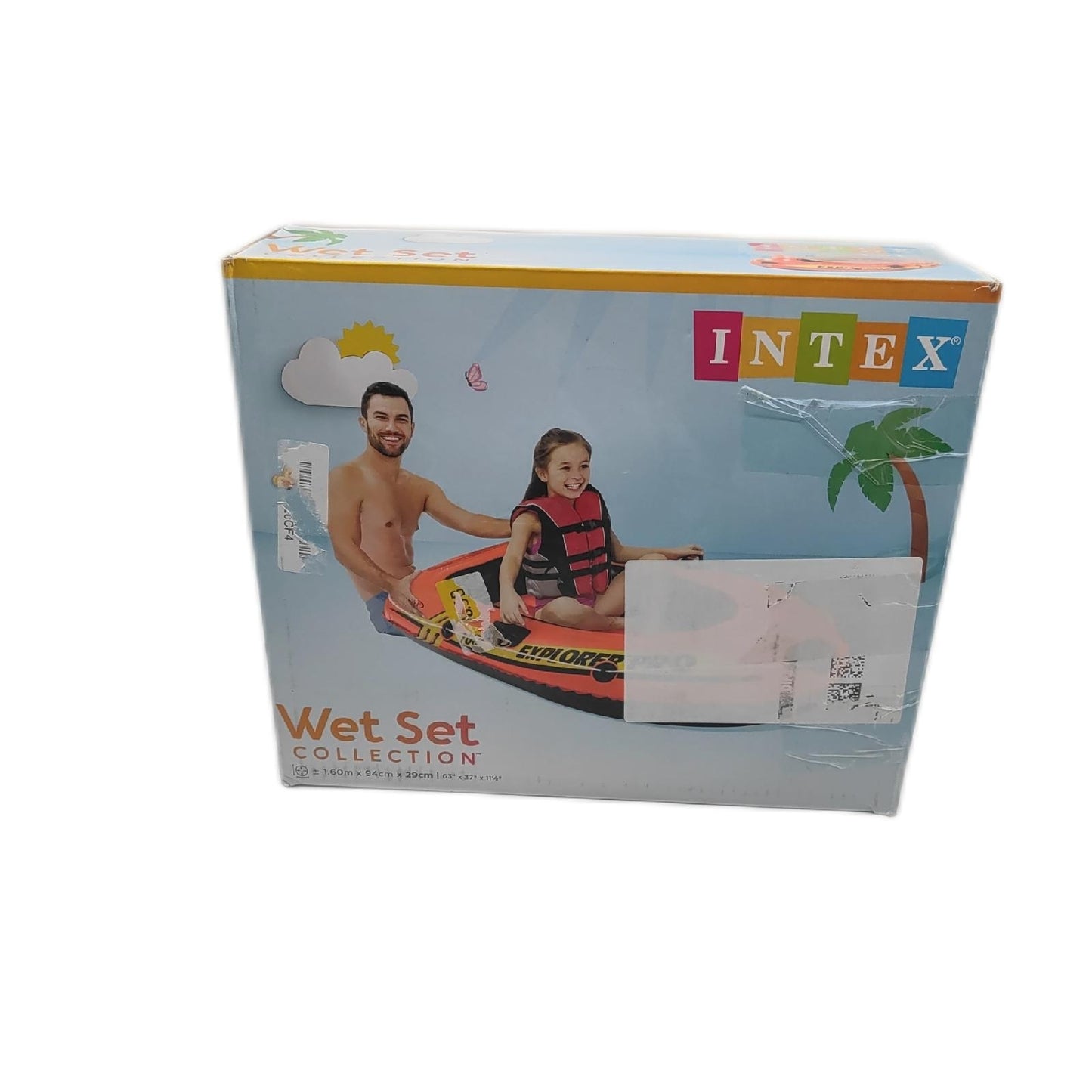 Intex Schlauchboot Freizeitboot Pro Inflatable Zwei Personen Paddel Pumpe Wasserspaß