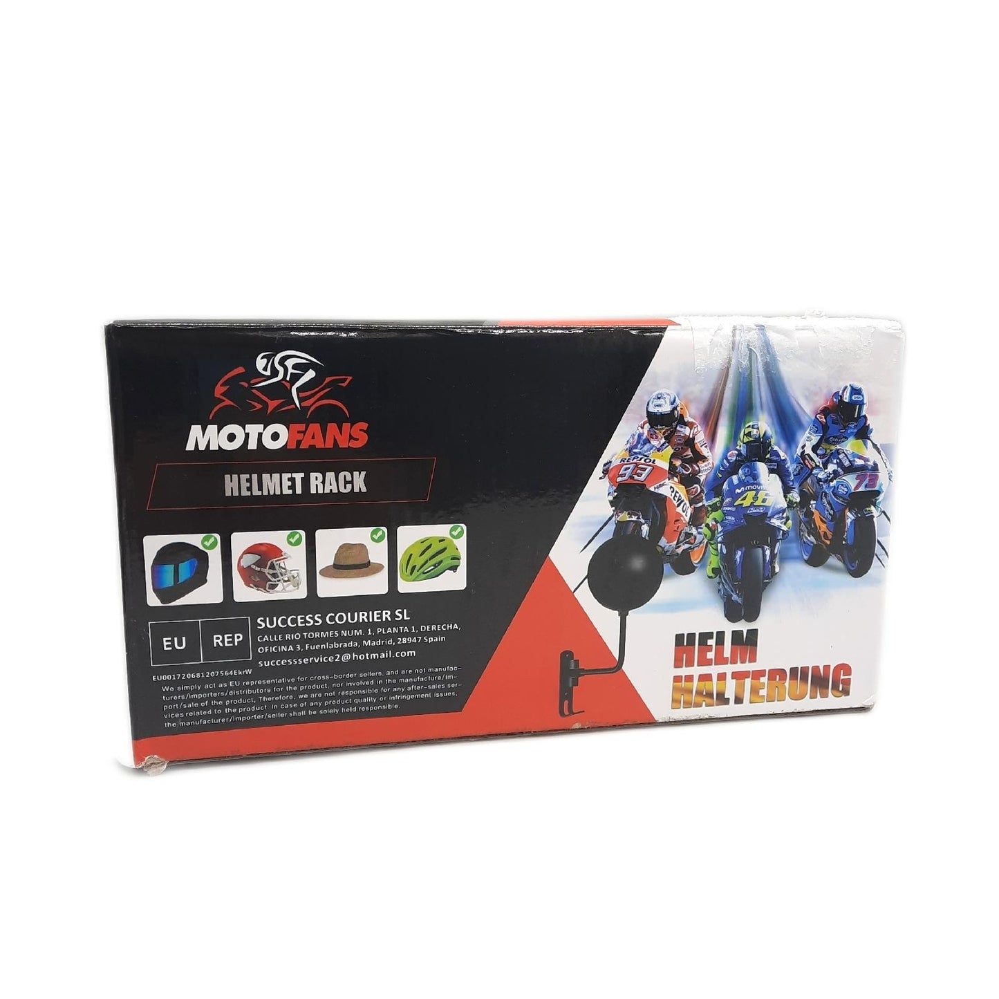 Motofans Helmhalterung Wandmontage Motorradhelme Stahl Huthalterung robust modern