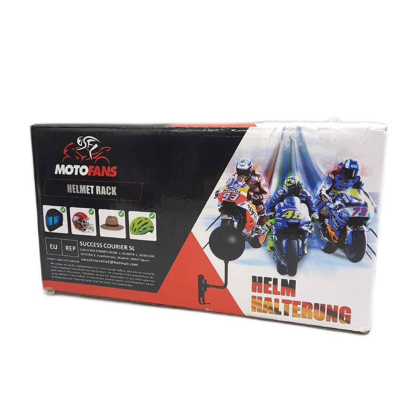 Motofans Helmhalterung Wandmontage Motorradhelme Stahl Huthalterung robust modern