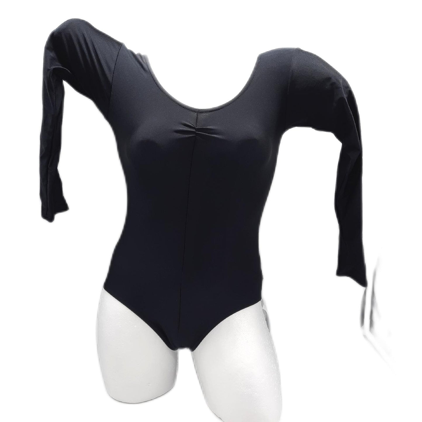 Martene Gymnastikanzug Kinderbekleidung Langarm Schwarz Lycra Nylon Trainieren Sport