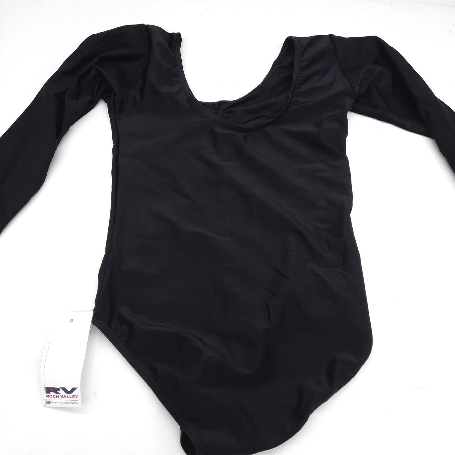 Martene Gymnastikanzug Kinderbekleidung Langarm Schwarz Lycra Nylon Trainieren Sport