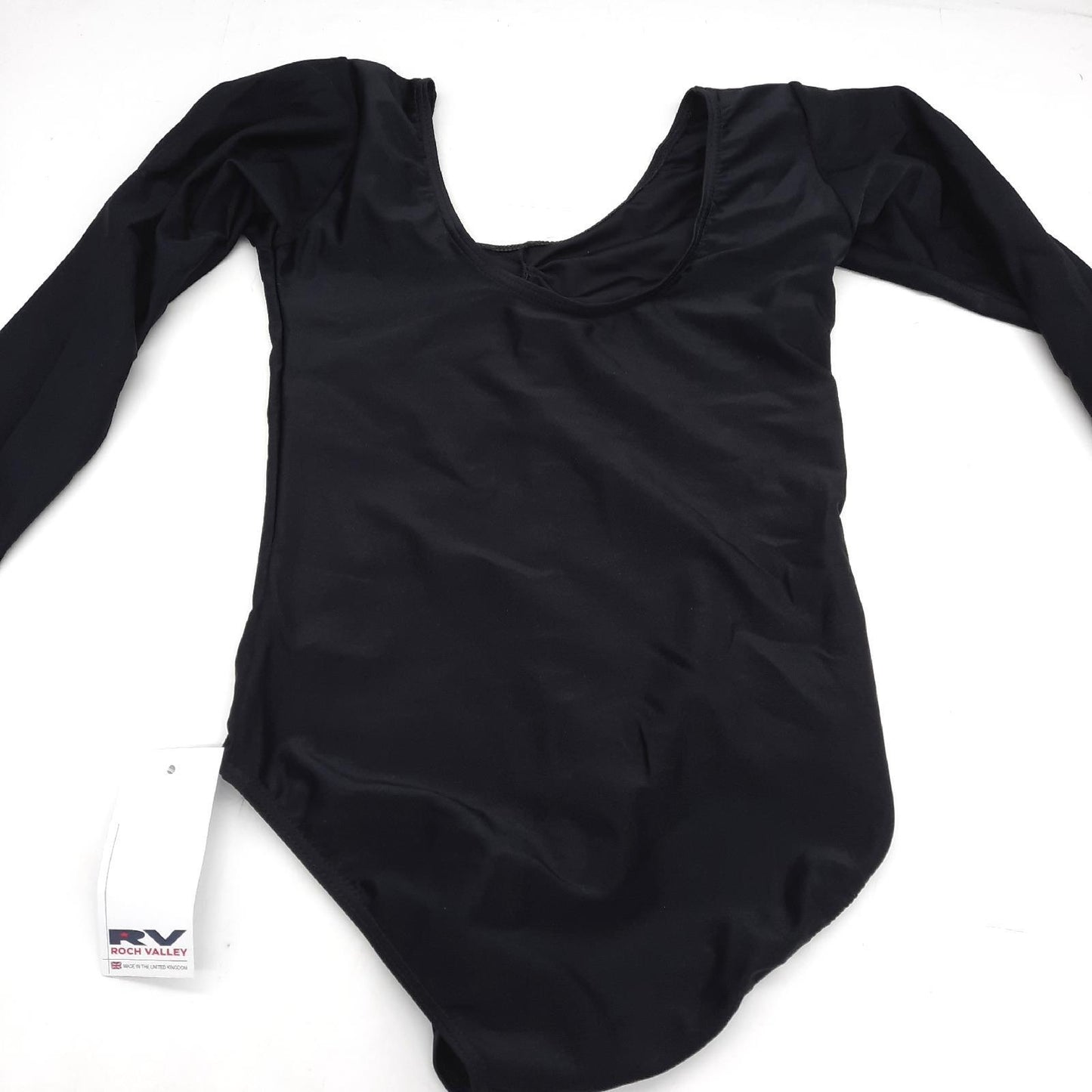 Martene Gymnastikanzug Kinderbekleidung Langarm Schwarz Lycra Nylon Trainieren Sport