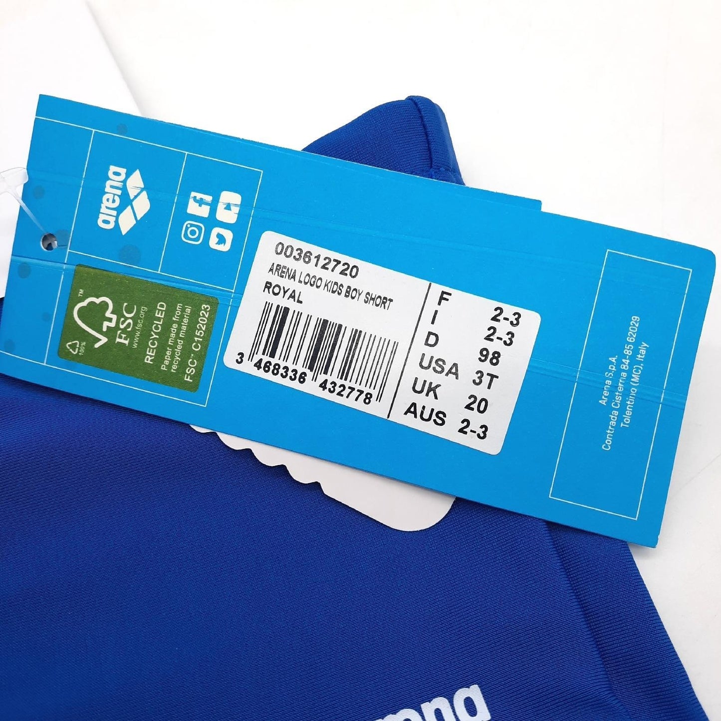 Arena Badeshorts Badebekleidung Jungen Badehose Royal 98 Strandspaß Schwimmen