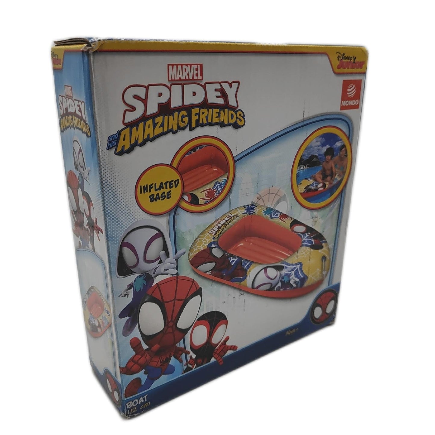Mondo Toys Aufblasbares Boot Kinder Spielzeug Marvel Spidey Big Boat Softboden 112 cm