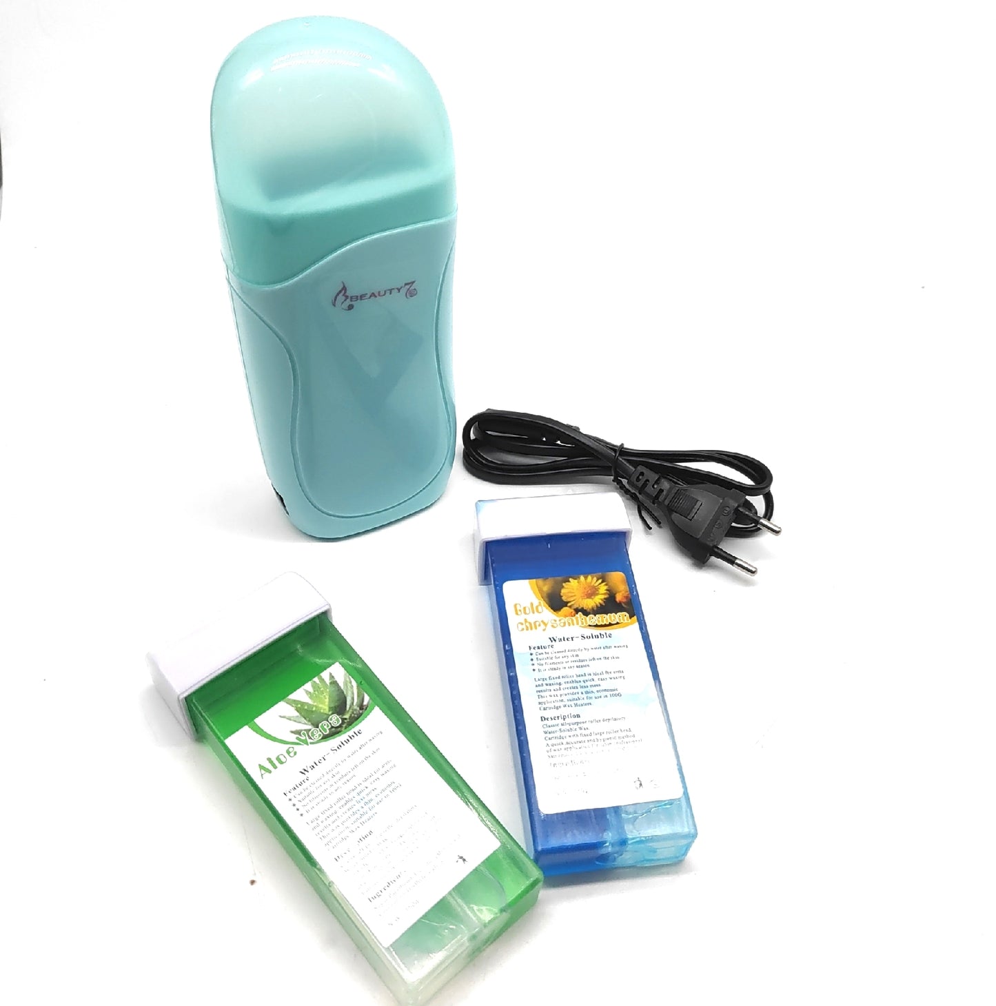 Beauty7 Roll On Wachs Set Heizgerät Enthaarung Haarentfernung Aloe Vera pflegend
