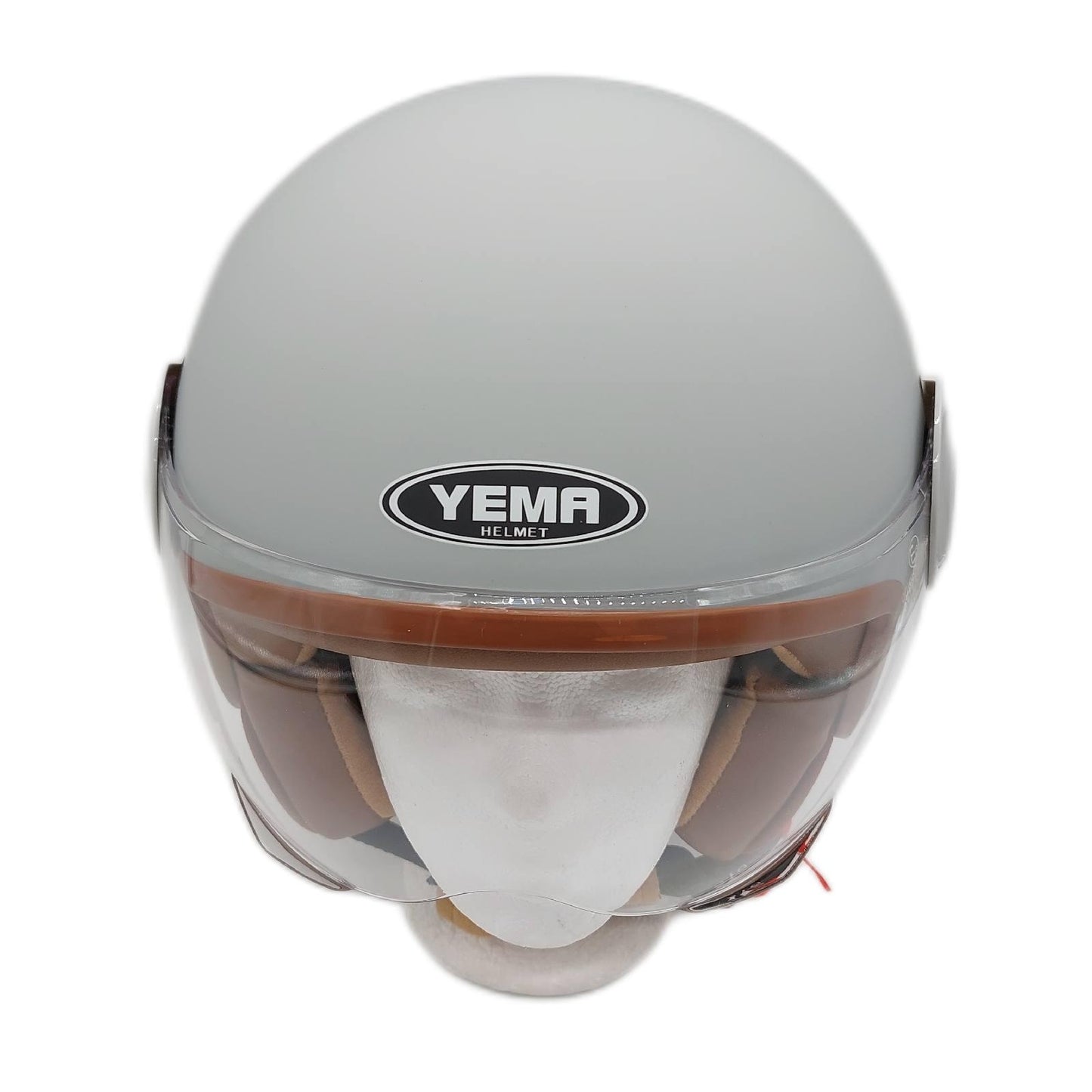 YEMA Helm Jethelm Motorradhelm DW 631 Moped für Herren Damen Grau Stabilität Sicherheit
