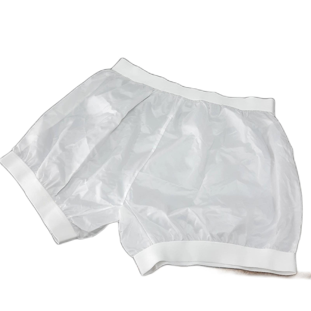 Carer 2 Stück Inkontinenz-Auslaufsichere Unterwäsche Boxershorts für Erwachsene Plastik-Windelhülle Waschbare Wiederverwendbare Wasserdichte InkontinenzUnterwäsche Boxershorts Unisex Weiß Größe XXL