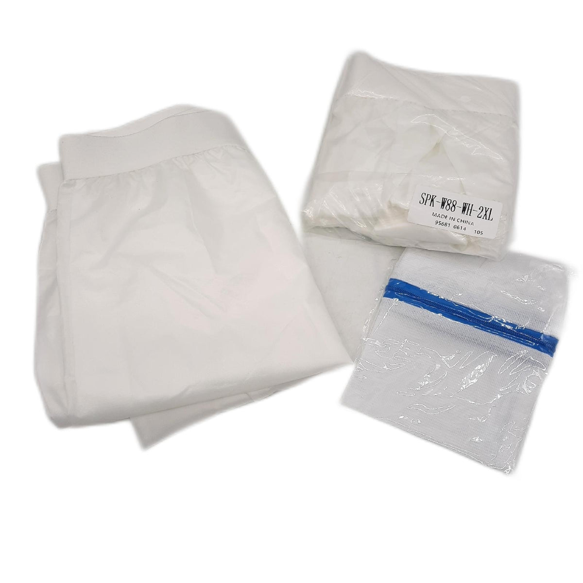 Carer 2 Stück Inkontinenz-Auslaufsichere Unterwäsche Boxershorts für Erwachsene Plastik-Windelhülle Waschbare Wiederverwendbare Wasserdichte InkontinenzUnterwäsche Boxershorts Unisex Weiß Größe XXL