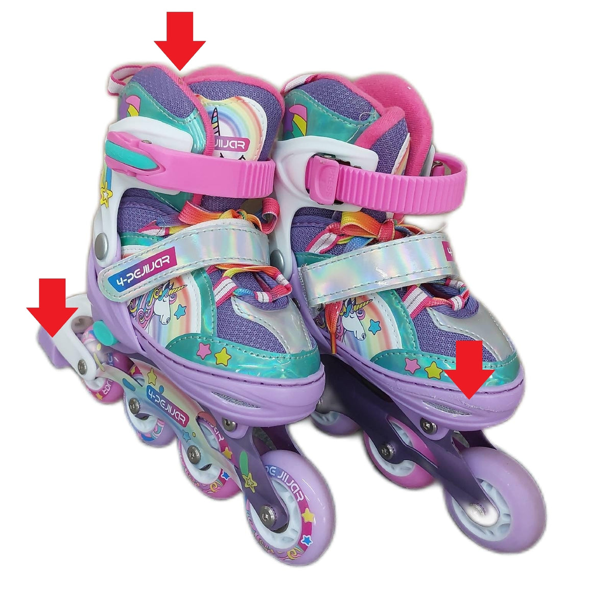 Align Kinder Rollerblades Rollschuhe Einhorn Leuchtende Räder Spaß Bewegung Freizeitspaß Sportausstattung