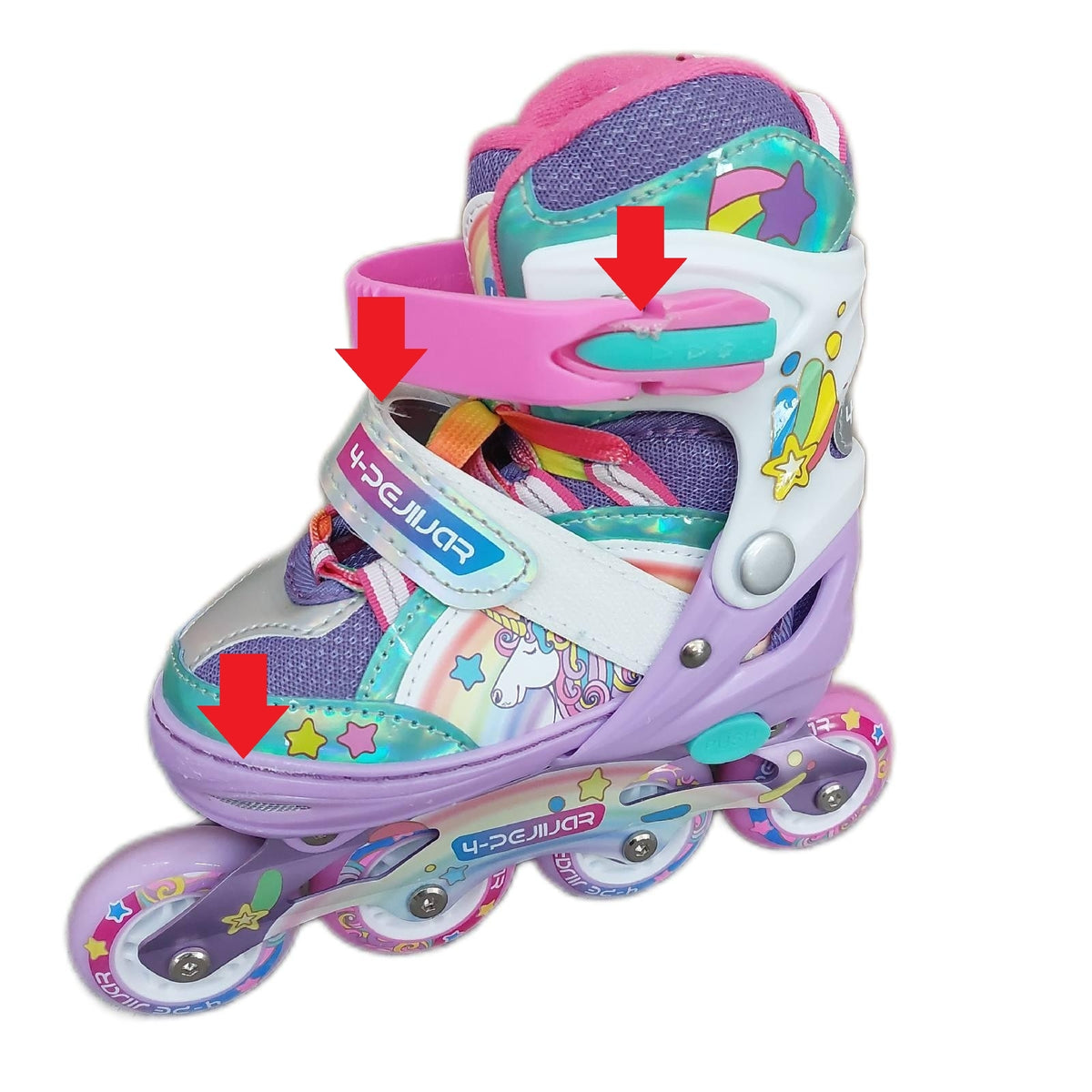 Align Kinder Rollerblades Rollschuhe Einhorn Leuchtende Räder Spaß Bewegung Freizeitspaß Sportausstattung