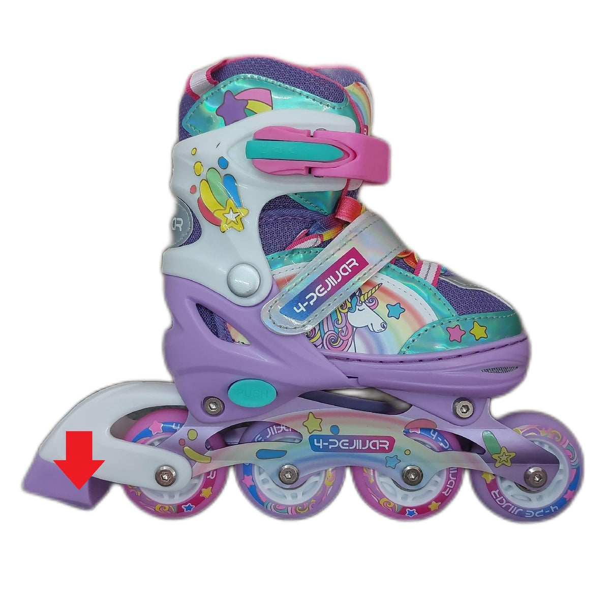 Align Kinder Rollerblades Rollschuhe Einhorn Leuchtende Räder Spaß Bewegung Freizeitspaß Sportausstattung