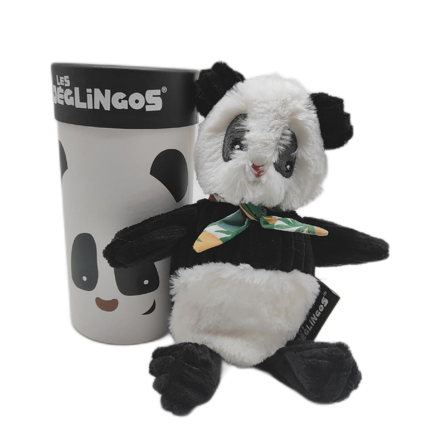 Les Deglingos Plüschfigur Spielwaren Simply Rotos Panda Schwarz Kuscheltier Geschenk Kuschelspaß