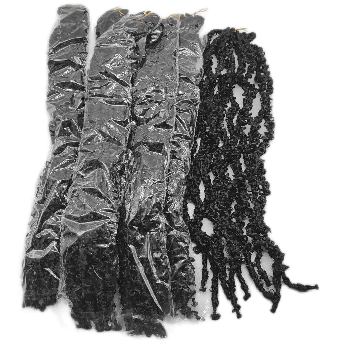 Xtrend Haarverlängerung Haarpflege 24 Zoll Butterfly Locs 6 Pack Schwarz